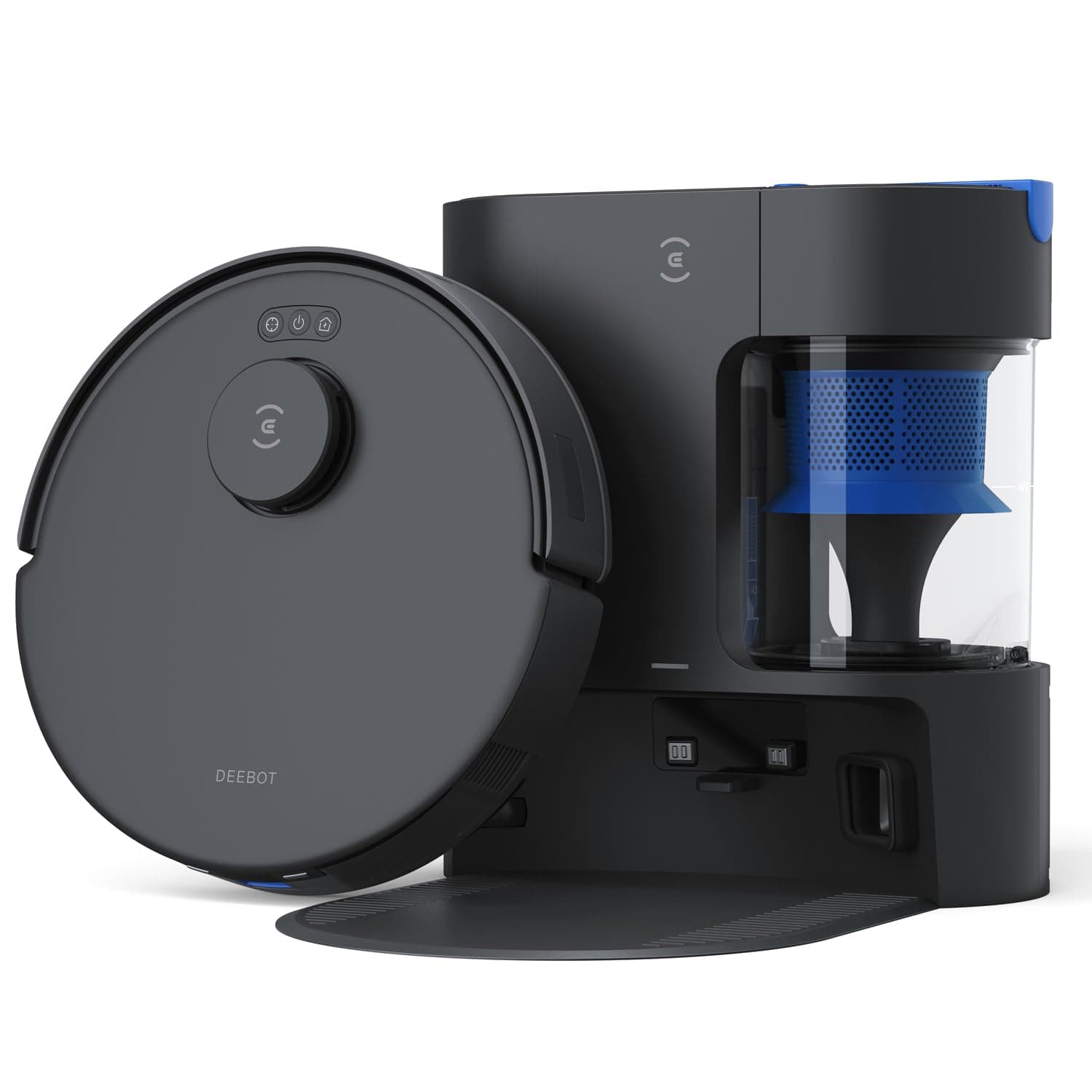 ECOVACS DEEBOT N20 Pro Plus, Robot Aspirador 8000Pa, Tecnología PureCyclone con Contenedor de Polvo Sin Consumibles, Tecnología Anti-Enredos, hasta 300 Minutos de Autonomía