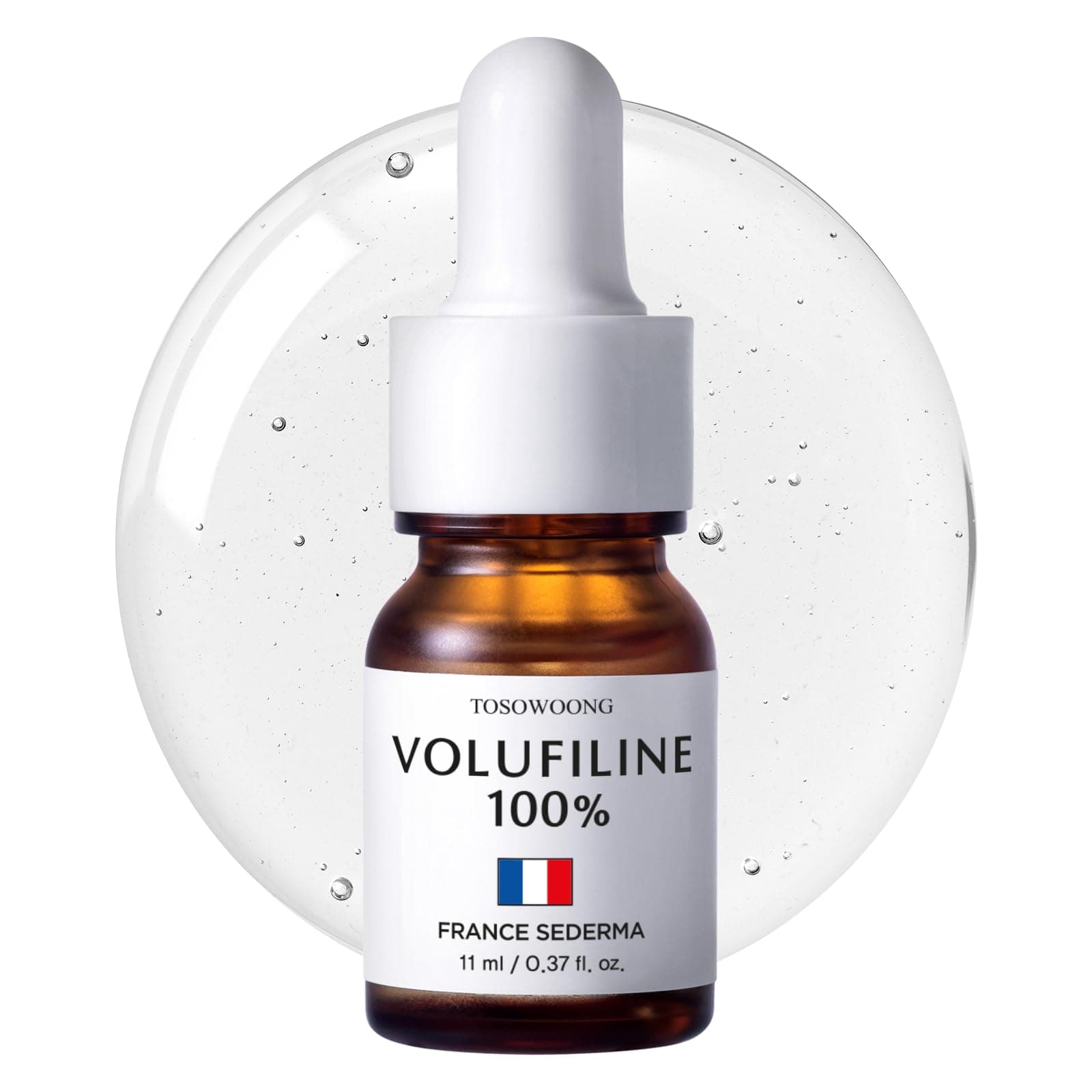 TOSOWOONG Volufiline Serum, Concentrato 100% Volufiline Sederma (Francia), Effetto Rimpolpante e Tonificante, Glow Viso, Labbra e Corpo, Skincare Coreana, 11ml