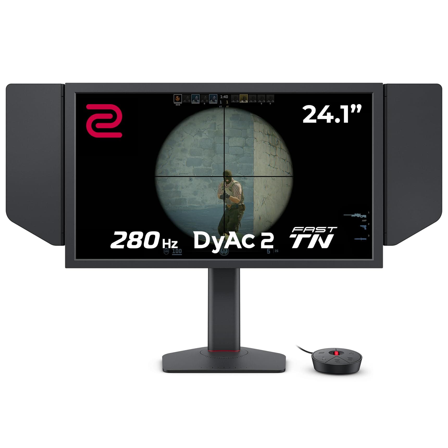 BenQ ZOWIE XL2546X+ eSports Monitor Gaming 24 pollici, 280Hz, TN rapido, DyAc 2, 1080p, HDMI 2.0 X3, DisplayPort, XL Setting to Share, S Switch, Calotta Protettiva, PROGamer Base