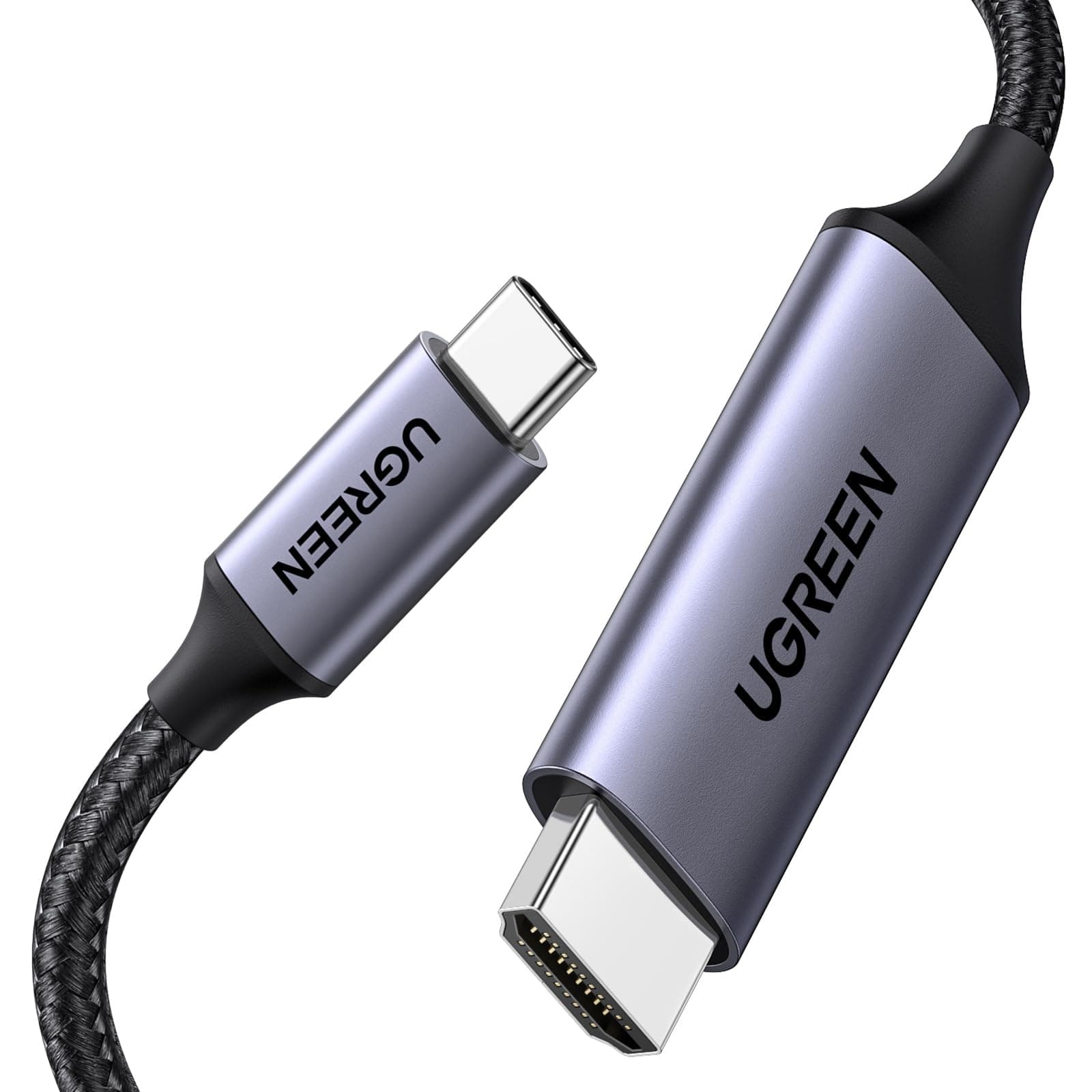 UGREEN Câble USB C vers HDMI 4K 60Hz 18Gbps Compatible avec Macbook M3 M2 M1 iPad Air iPhone 17 Pro Max Air iPhone 16 Plus Pro Max 15 Galaxy S25 S24 S23 Adaptateur Thunderbolt 4 3 Type C HDMI2.0 (3M)