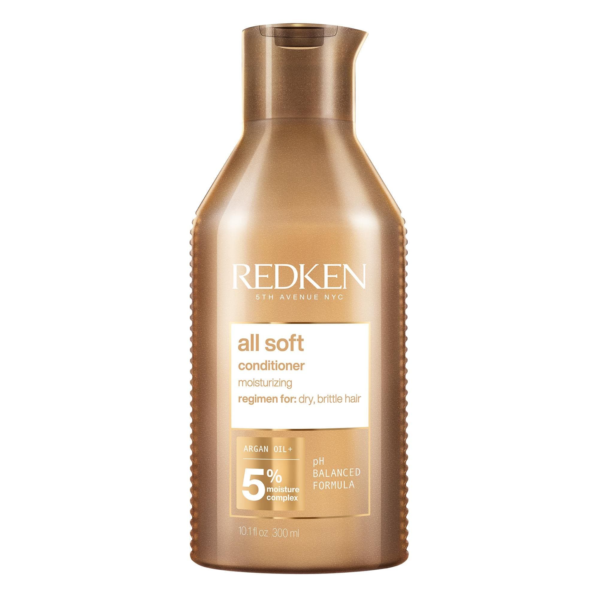 Redken Spülung für trockenes und brüchiges Haar, Belebt und hydratisiert, Mit Fettsäuren, Antioxidantien und Argan-Öl, All Soft Conditioner