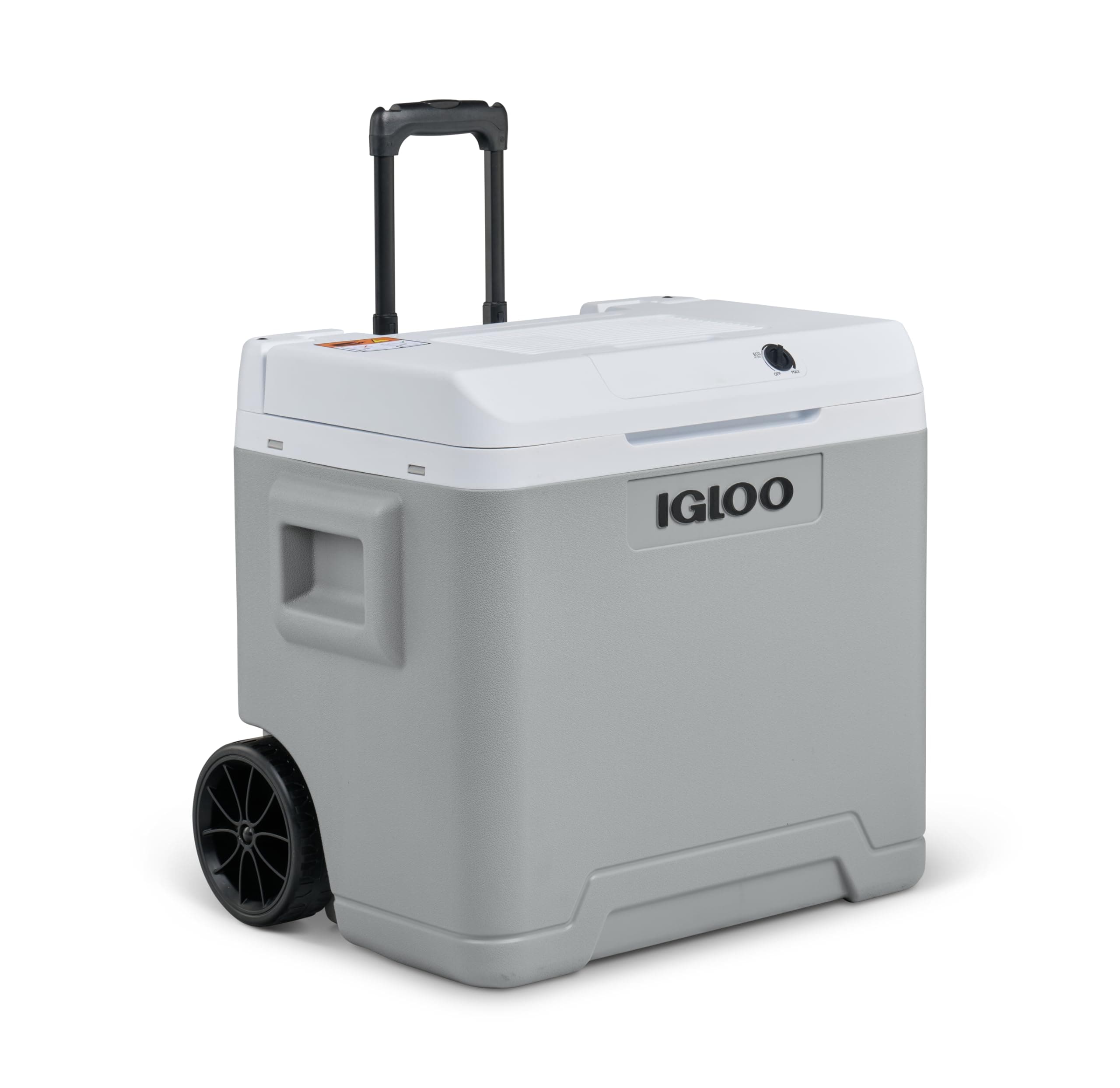 IGLOO IE42 Frigo Elettrico, 12V e 230V, 42L – Mini Frigorifero Compatto per Auto, Campeggio, Viaggi, Barca e Festival – Con Ruote, Maniglia Telescopica, Vano Portacavo e Modalità Eco/Max
