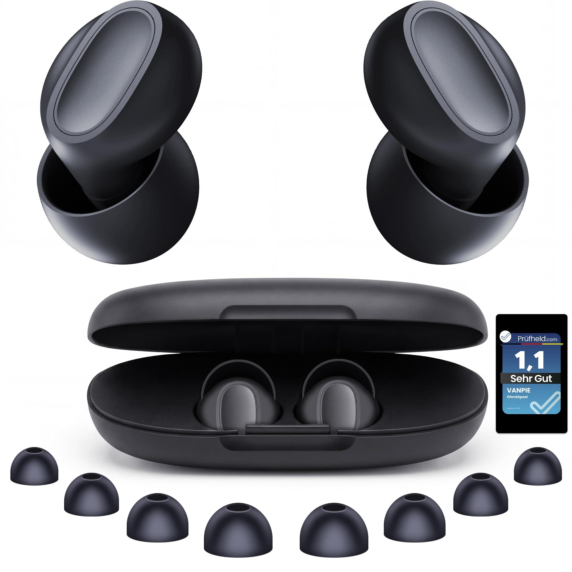 #1 2026 New Version VANPIE Tappi Orecchie Dormire, Tappi Auricolari Silicone 37dB Bambini, Orecchie Europee. Anti-Rumore, Russamento, Concerti E Dormienti Laterali.