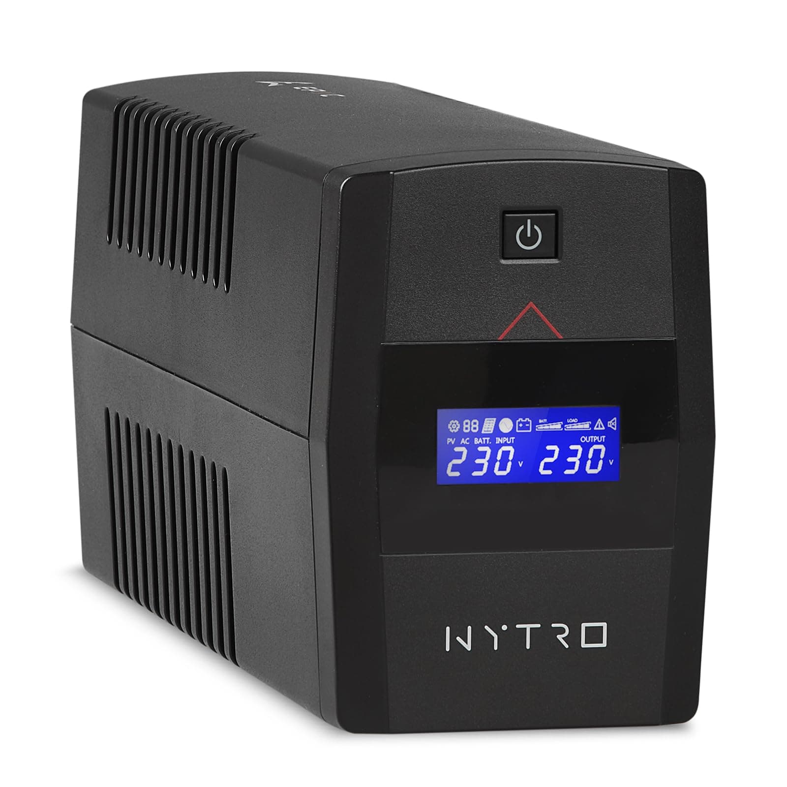 EPYC® NYTRO – UPS a Onda Sinusoidale Pura, Potenza 800VA / 480Watt, UPS per PC da Gaming, PFC Attivo, MAC e Console da Gioco, 2 Uscite Schuko, Line Interactive, AVR, Display LCD