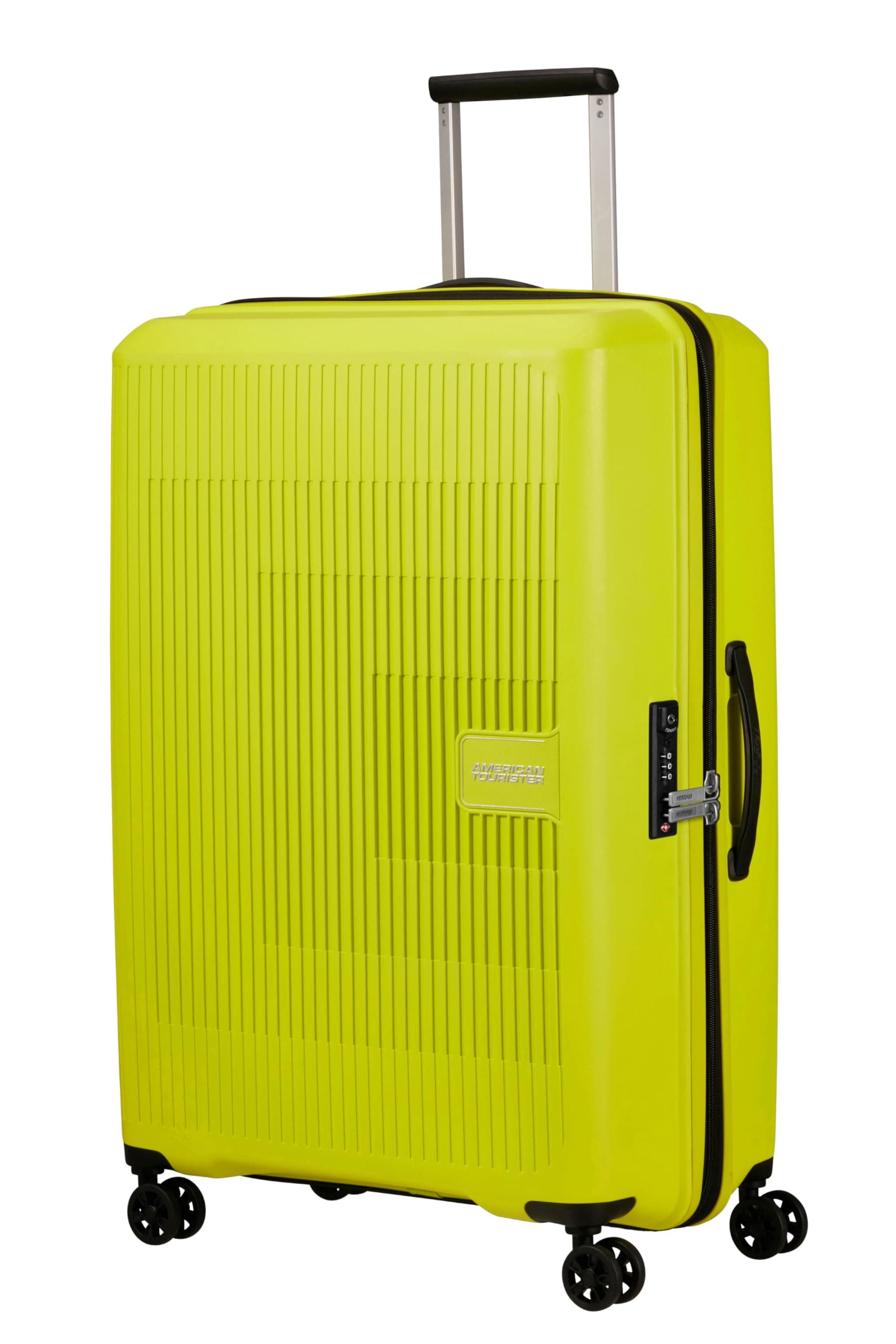 American Tourister Aerostep - Spinner L, Funda Ampliable, 77 cm, 101,5/109 L, Verde (Lima Claro)