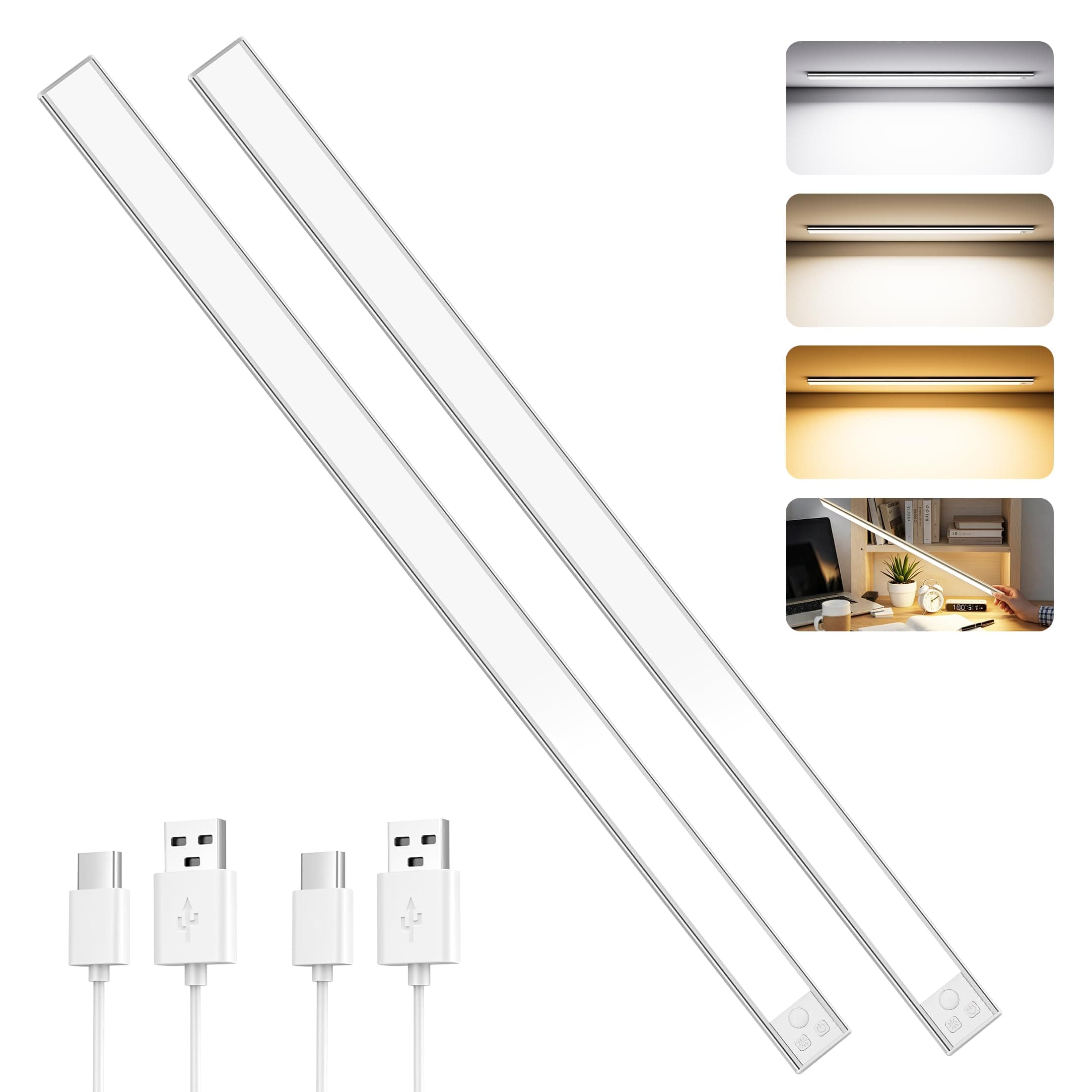 OUILA Lampe de Placard, Eclairage Led Rechargeable Interieur Placard,Sans Fi,Dimmable Lampe Led Detecteur Mouvement,Lumière Led pour Armoire Placard Escalier Cuisine