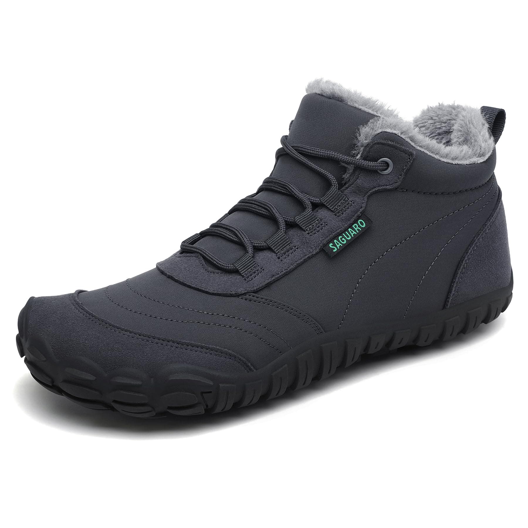 SAGUARO Winter Barfußschuhe Warm Gefüttert Winterschuhe für Damen Herren,EU Gr.36-48