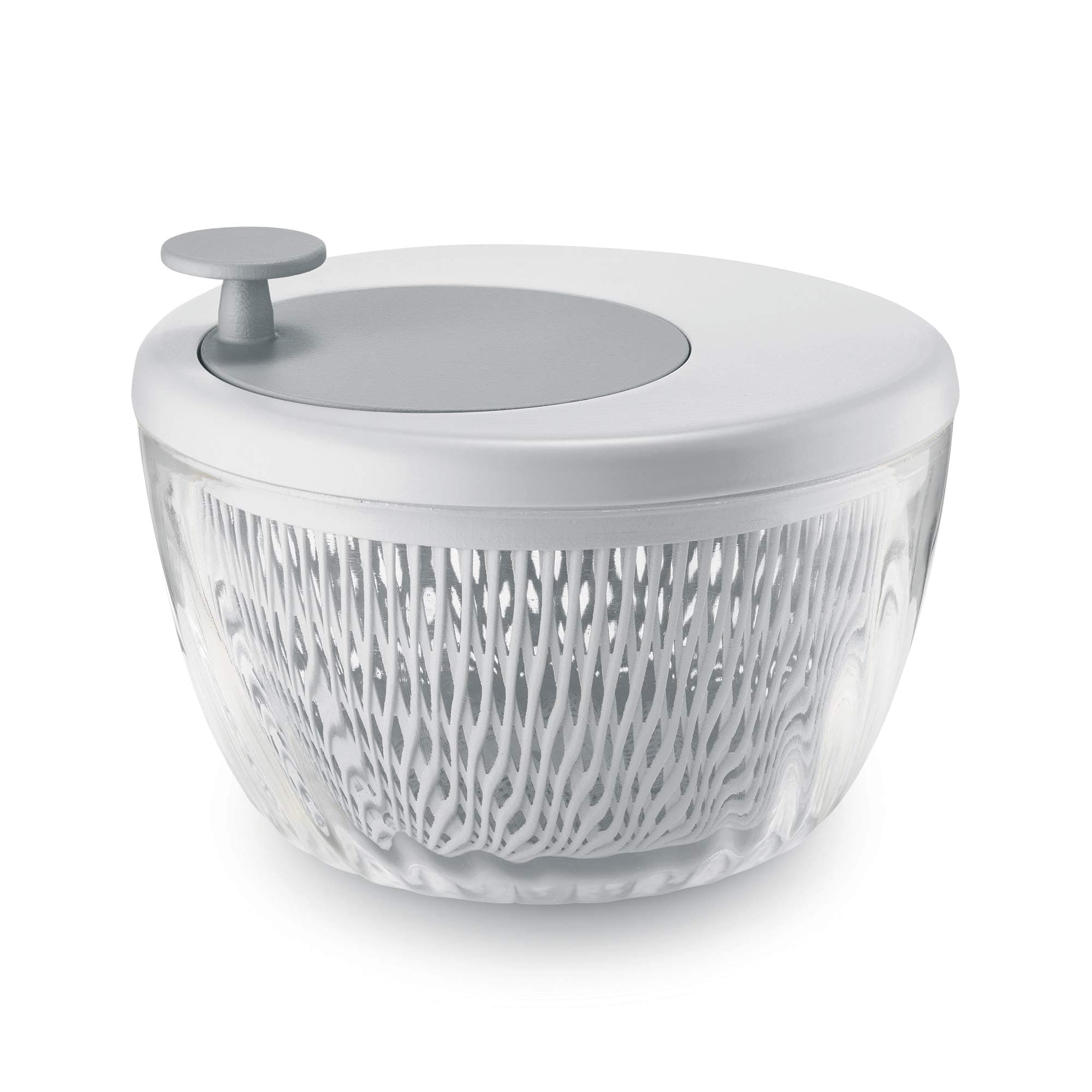 Guzzini - Kitchen Active Design, SPIN&STORE, Centrifuga Insalata con Coperchio - Bianco, Ø 26 x h19 cm - 17090011