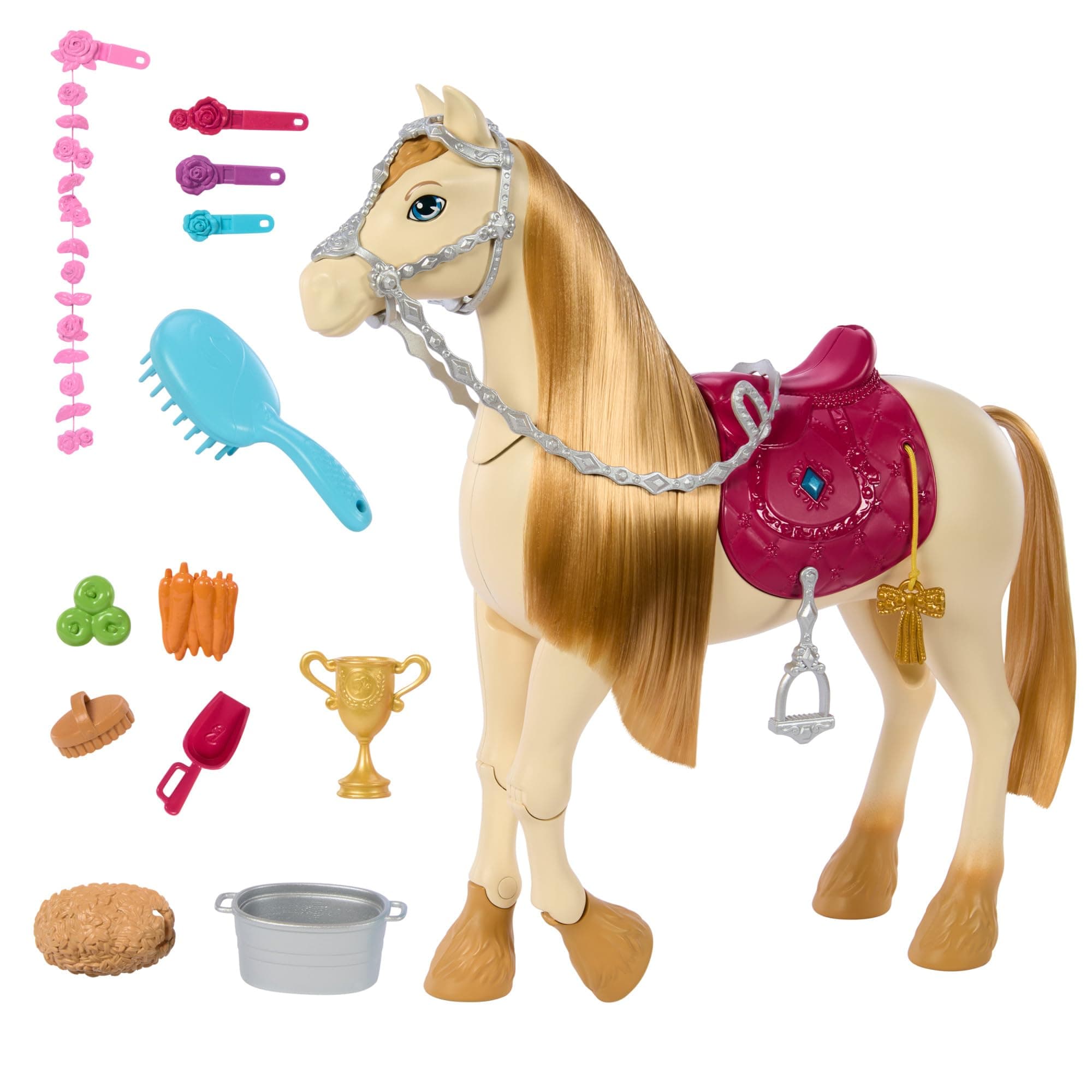 Barbie - Tornado, cavallo interattivo con luci, musica e accessori, balla e nitrisce, ispirato alla serie Netflix I misteri ricerca del cavallo scomparso, 3+ anni, HXJ42