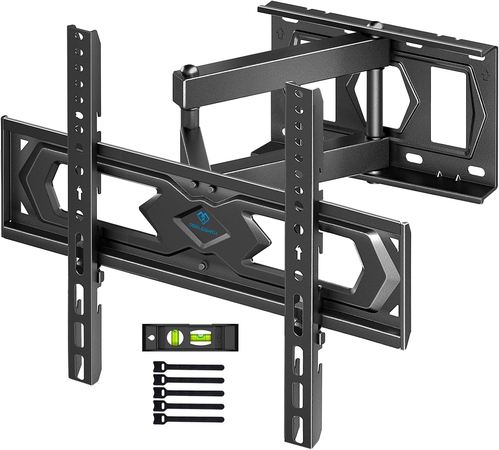 PERLESMITH Soporte TV Pared para Pantallas de 26-60 Pulgadas, Soporte TVs Inclinable Giratorio y Extensible, Sujeción TV Pared 55 Pulgadas para Soportar 40kg, MAX VESA 400x400mm