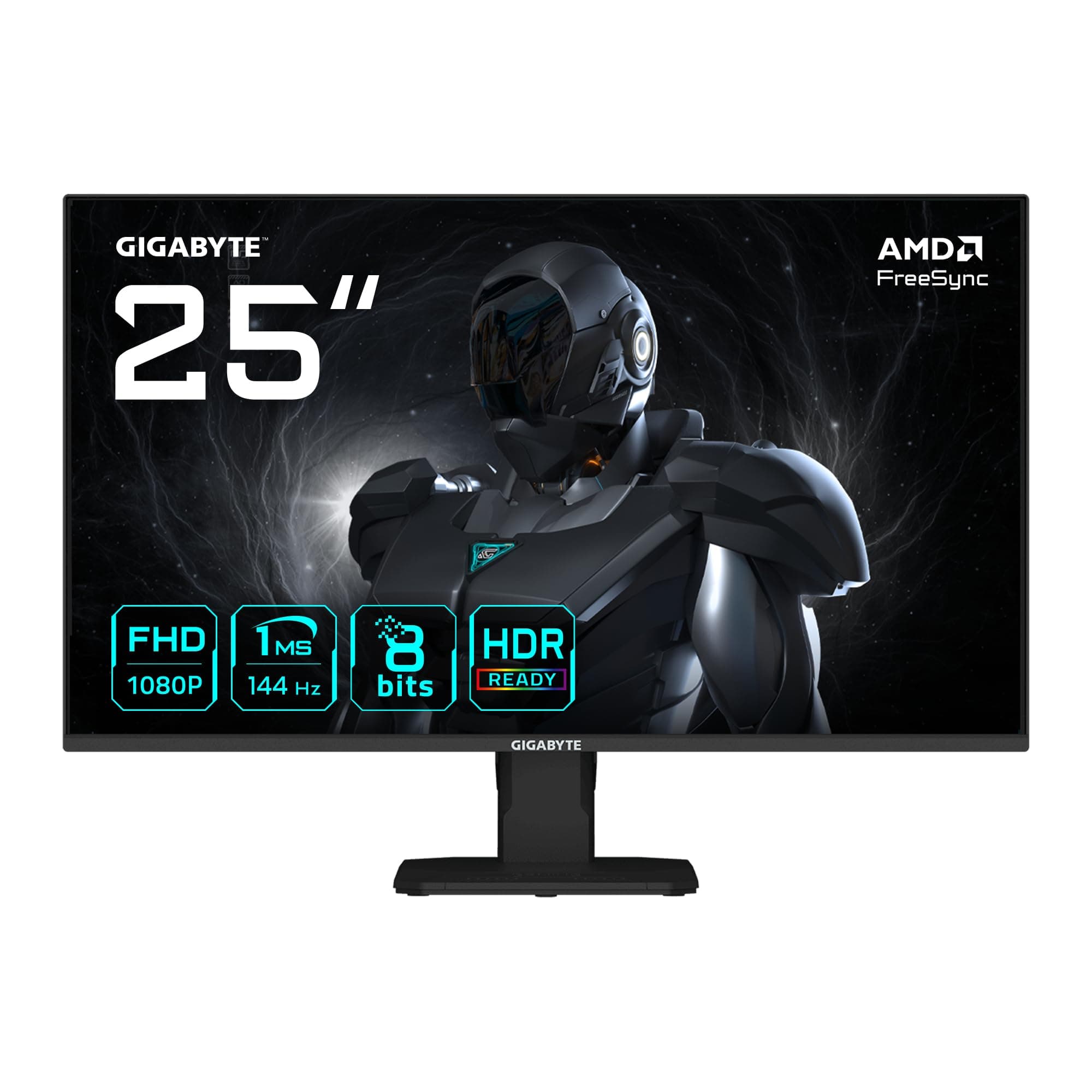 GIGABYTE GS25F14 Moniteur Gaming FHD 25” - 1920 x 1080, 144Hz, 1ms, 300 CD/m², Display HDR 10, HDMI 2.0, DisplayPort 1.2