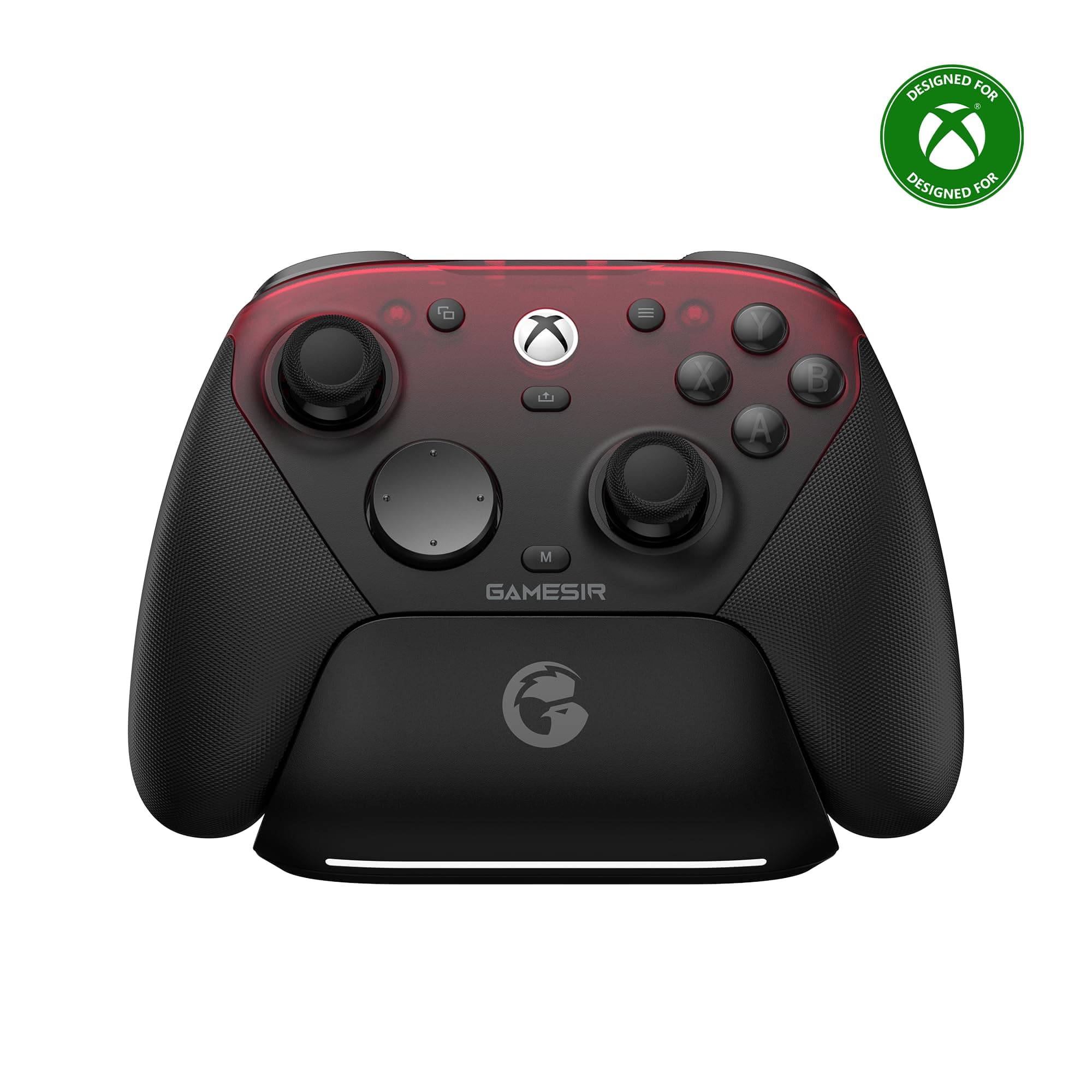 GameSir G7 Pro Controller 1000Hz con Stazione di Ricarica per Xbox Series X|S, Xbox One, Windows 10/11 & Android – Joystick TMR, Grilletti Regolabili & 4 Pulsanti Programmabili – Shadow Ember
