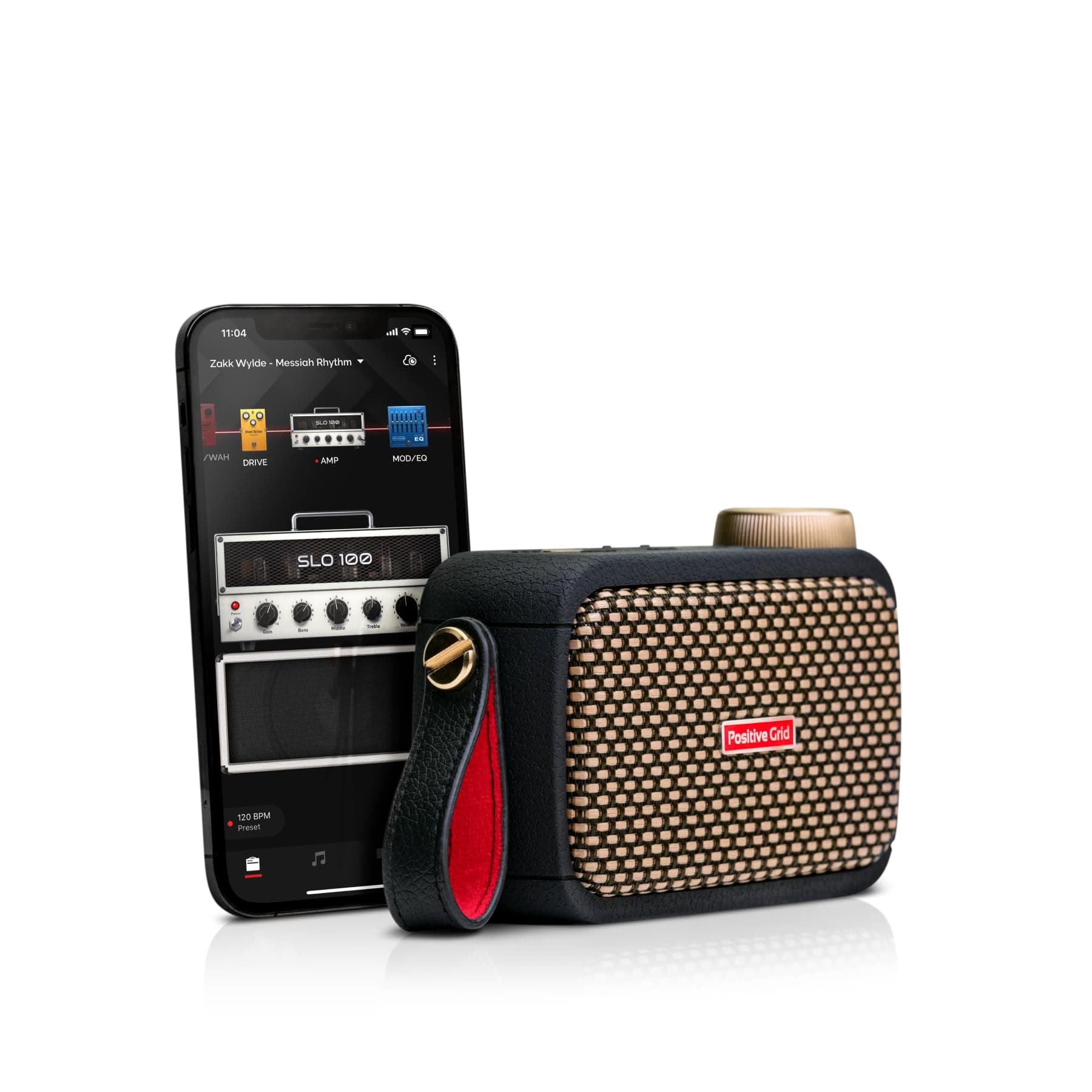 Positive Grid Spark GO 5 W Amplificateur de Guitare Intelligent Ultra-Portable, ampli Casque et Enceinte Bluetooth avec Application Intelligente pour Guitare électrique, Acoustique ou Basse