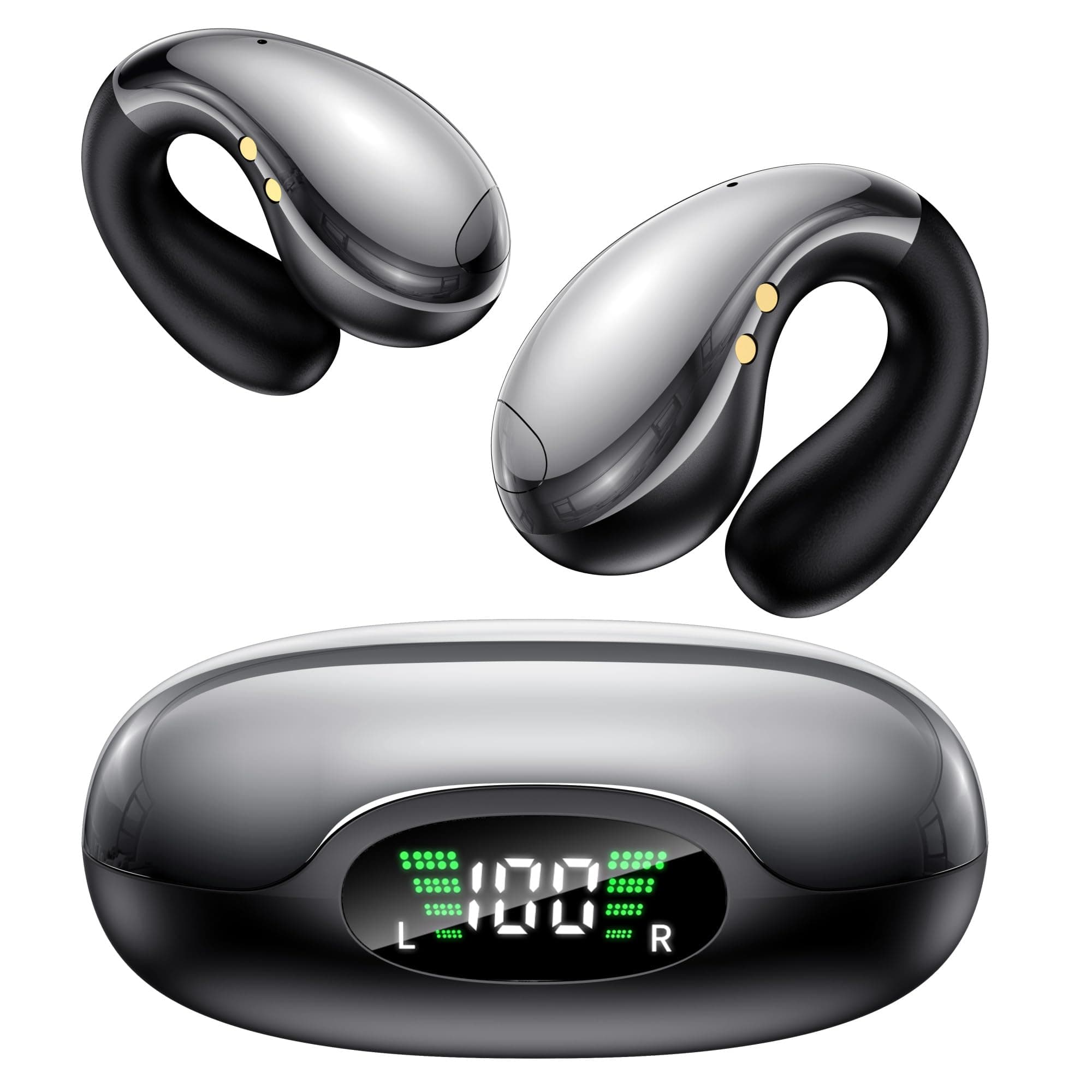Boytond Auriculares Traductor En Tiempo Real - Traductor Instantaneo de Voz, Auriculares Inalambricos con IA, 164 Lenguas, Traducción Simultánea, Audio Hi-Fi y Pinganillo Multilingüe, Glaciar Negro