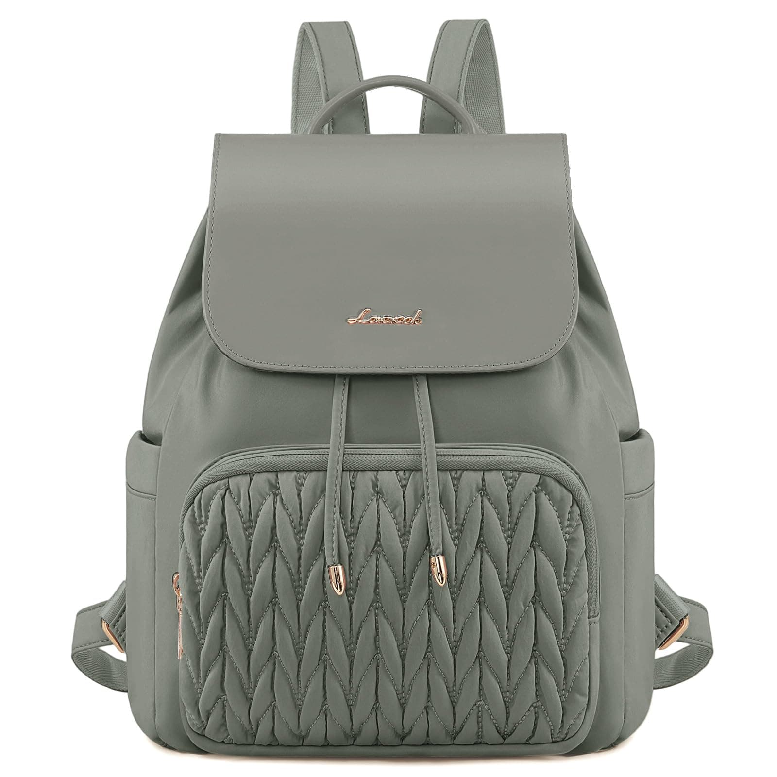LOVEVOOK Rucksack Damen Klein, Elegant Backpack Women Kleiner Cityrucksack Rucksackhandtaschen Modern, Mini Rucksack Tasche 2 in 1 Tagesrucksack für Freizeit Reisen Schule Arbeit, Grün