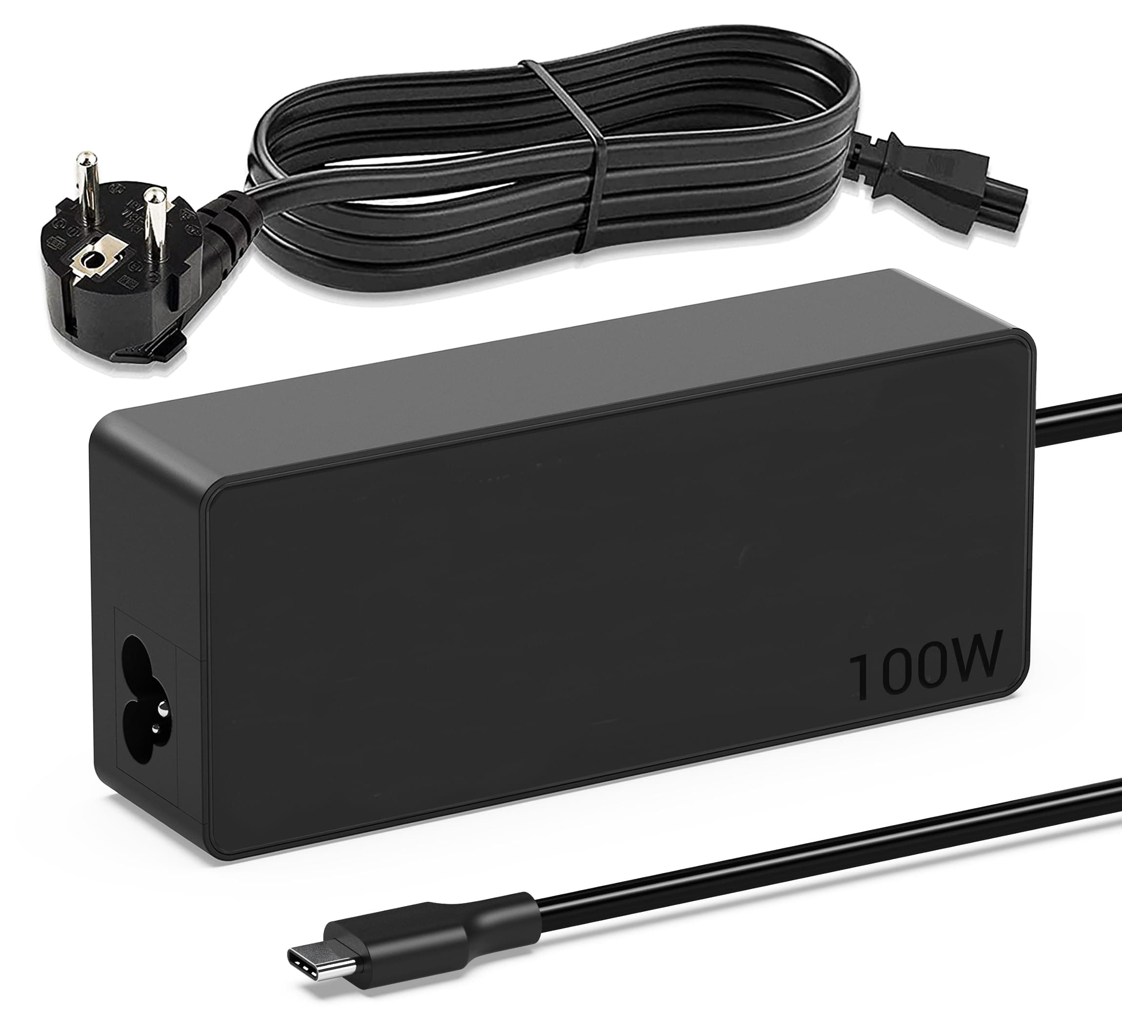 Chargeur USB C 100W, Alimentation Type C pour MacBook Pro/Air Lenovo Thinkpad Dell Latitude HP Chromebook Asus Acer Huawei Xiaomi Air Samsung Notebook 100 Watt Type C PC Ordinateur Portable Adaptateur
