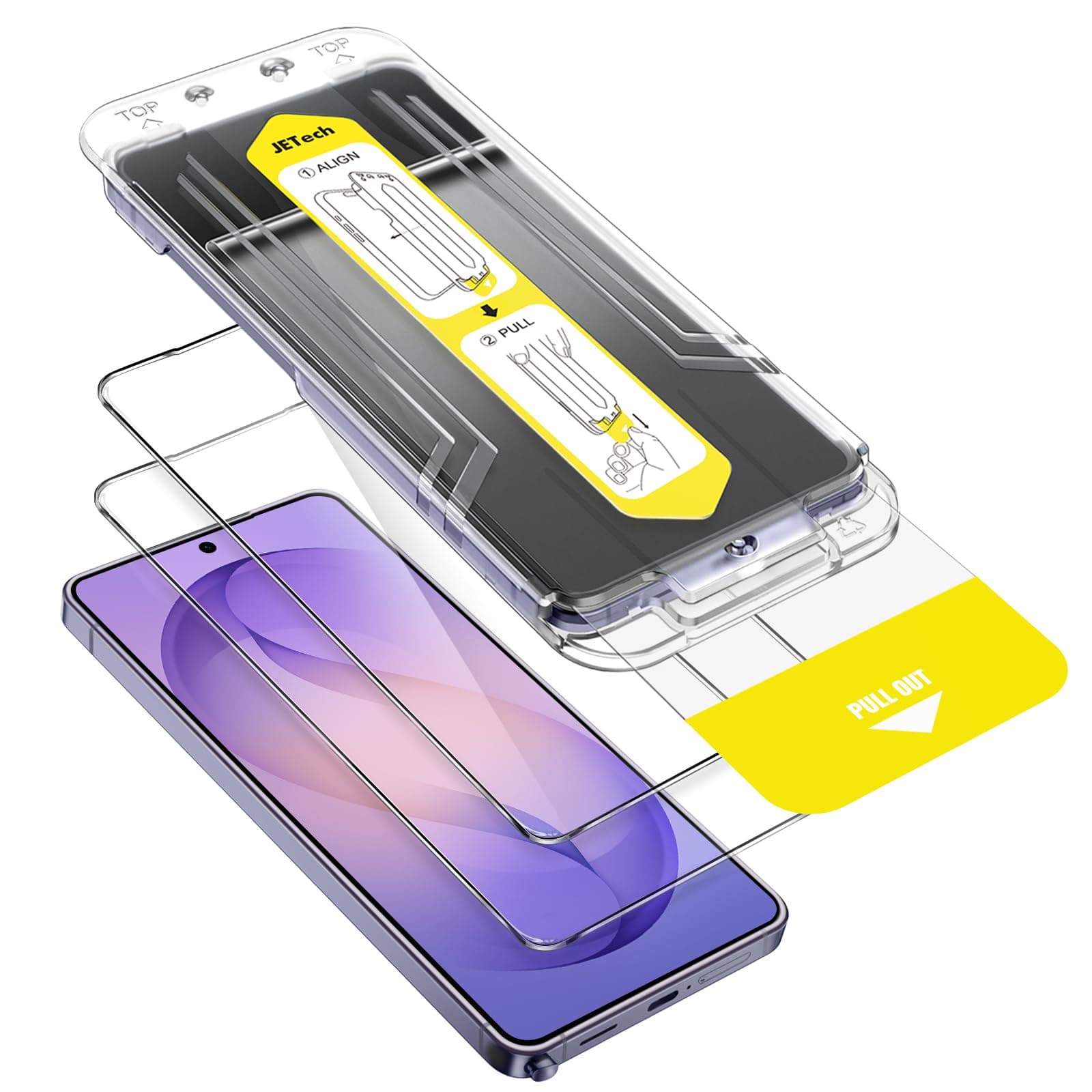 JETech Pellicola Protettiva per Samsung Galaxy S26 Ultra, Kit di Installazione Facile in 10 Secondi con Vassoio di Allineamento in Un Passo, 9H Vetro Temperato Film, HD Chiaro, 2 Pezzi