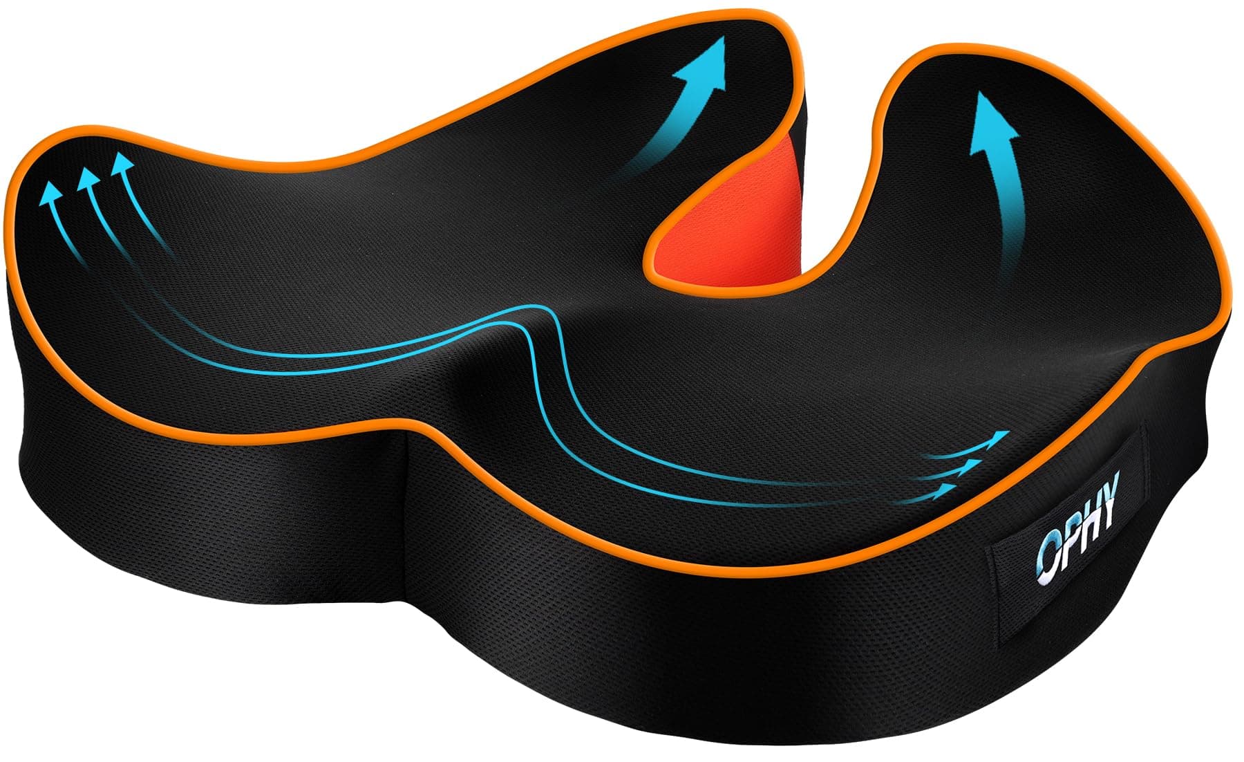 Ophy Cuscino Sedia Ufficio - Cuscino per Sedile Auto, Cuscino Memory Foam con Design Confortevole, Massimo Confort per Lavoro e Viaggi, Fodera Traspirante e Lavabile per Attività Quotidiane
