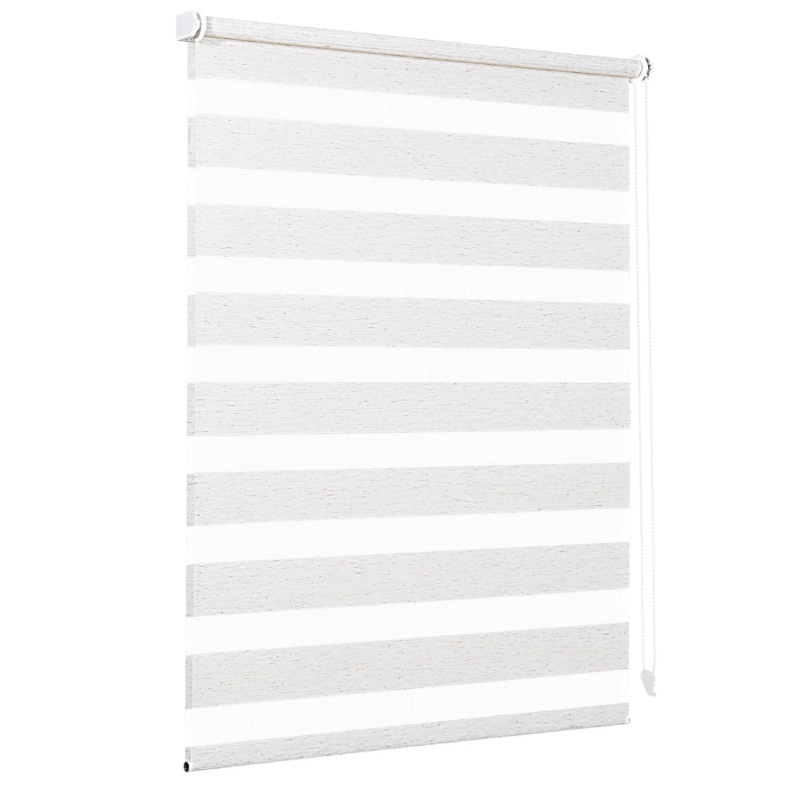 Sekey Doppelrollo Klemmfix ohne Bohren für Fenster, Doppelrollo 60 cm breit, Duo Rollo Jalousie Sonnenschutz, 60x150cm, Leinen