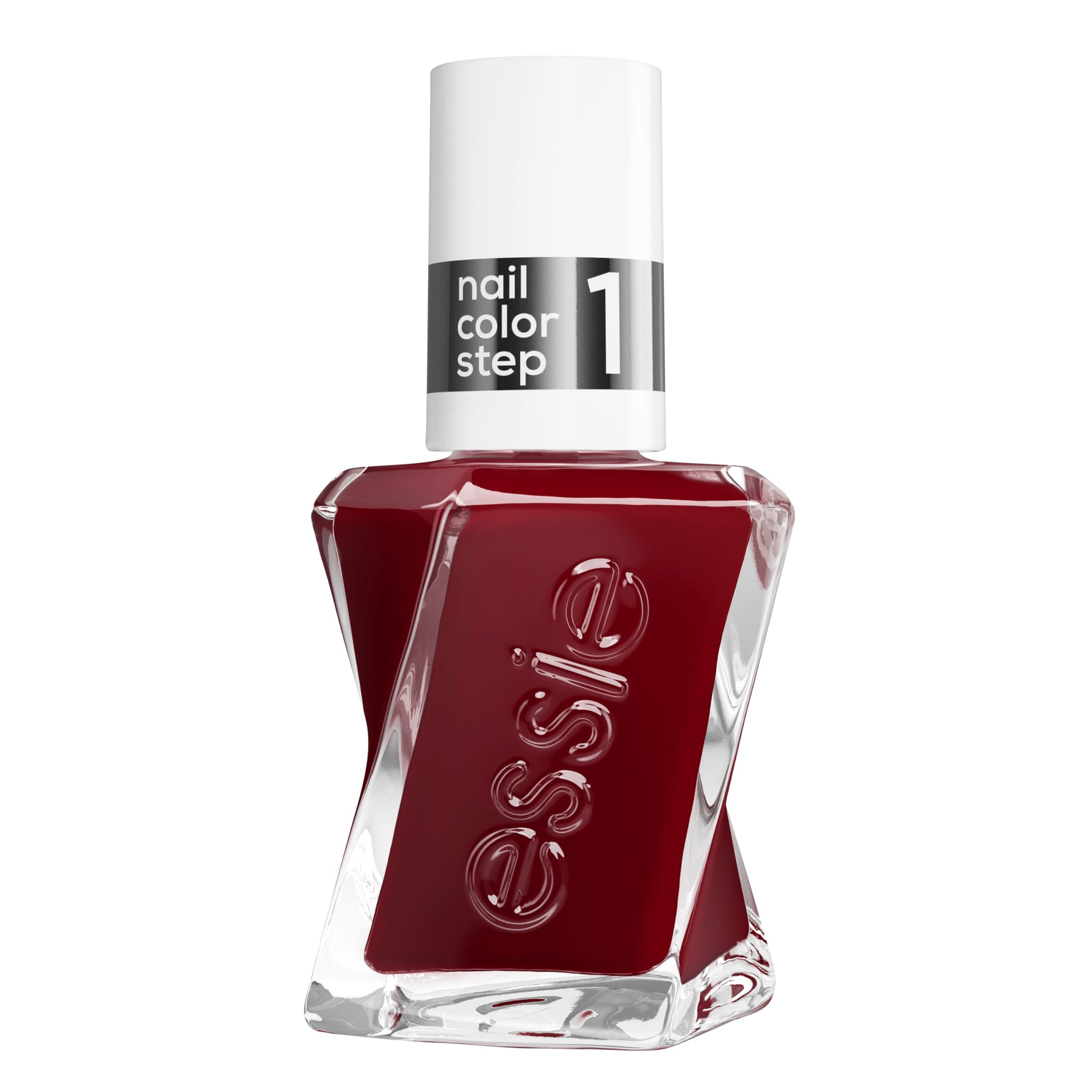 Gel by Essie Nagellack, langanhaltender Nagellack mit glänzendem Finish, Professionelle Nagellackfarbe, ohne UV-Licht & bis zu 15 Tage Halt, Gel by essie, Farbe: Nr. 360 spiked with style, Dunkelrot