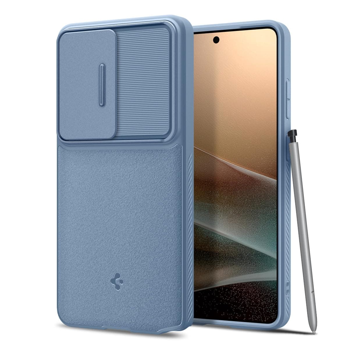 Spigen Optik Armor für Samsung Galaxy S26 Ultra Hülle [Kamera-Schutz] Case, Militärgeprüfter Schutz Handyhülle –Light Blue