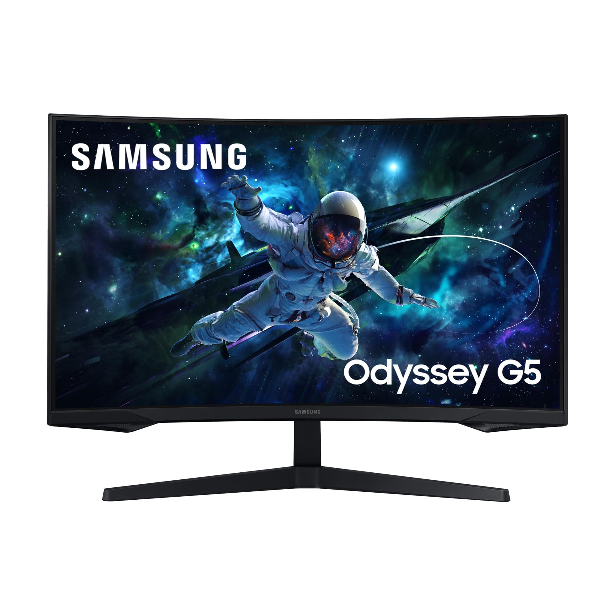 Samsung Ecran PC Odyssey G55C 32’’, 165Hz , 1ms, Dalle VA Incurvée 1000R, QHD : 2560x1440, 2500:1,HDR10, AMD FreeSync, Auto Source Switch +, Pied Ajustable, DisplayPort, HDMI