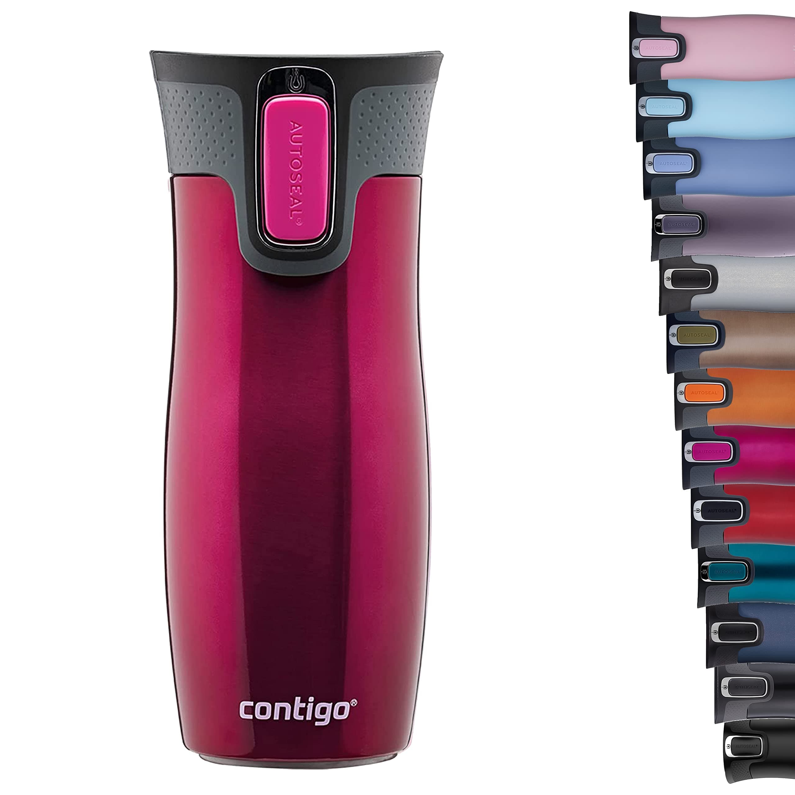 Contigo Thermobecher West Loop Autoseal, Edelstahl Isolierbecher, Reisebecher, Kaffebecher to Go, auslaufsicher