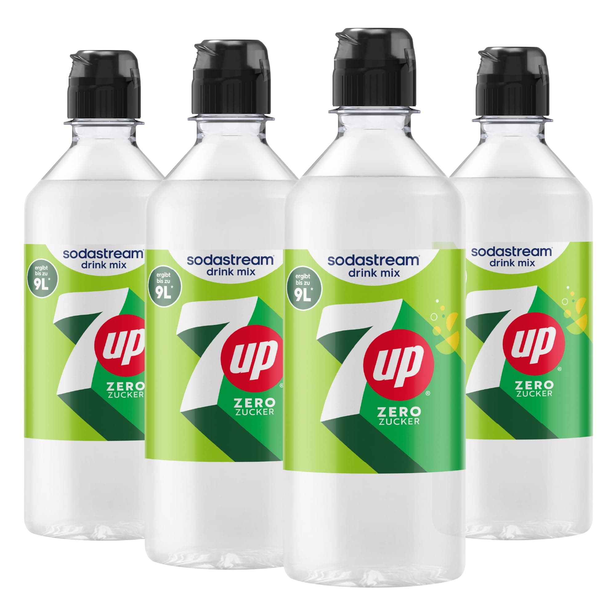 SodaStream drink mix 7UP Zero Zucker, 4er Pack (4 x 440 ml)