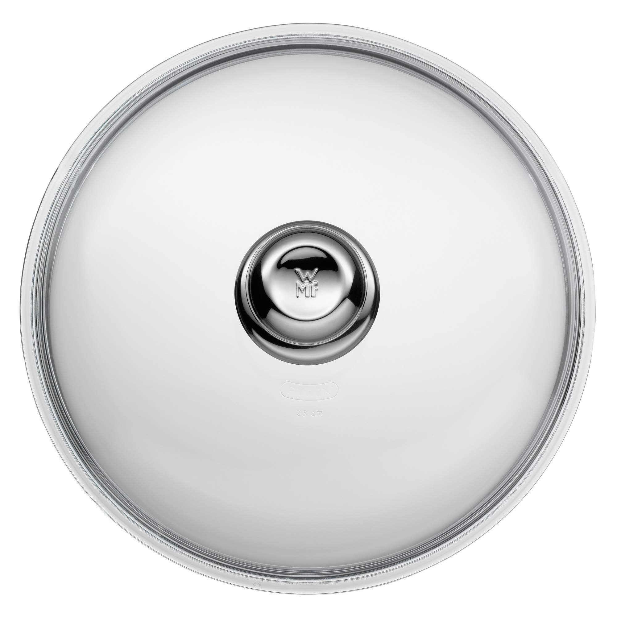 WMF Glas-Pfannendeckel 28 cm, Deckel für 28er Pfannen, Deckel mit Metallknauf, hitzebeständiges Glas, spülmaschinengeeignet