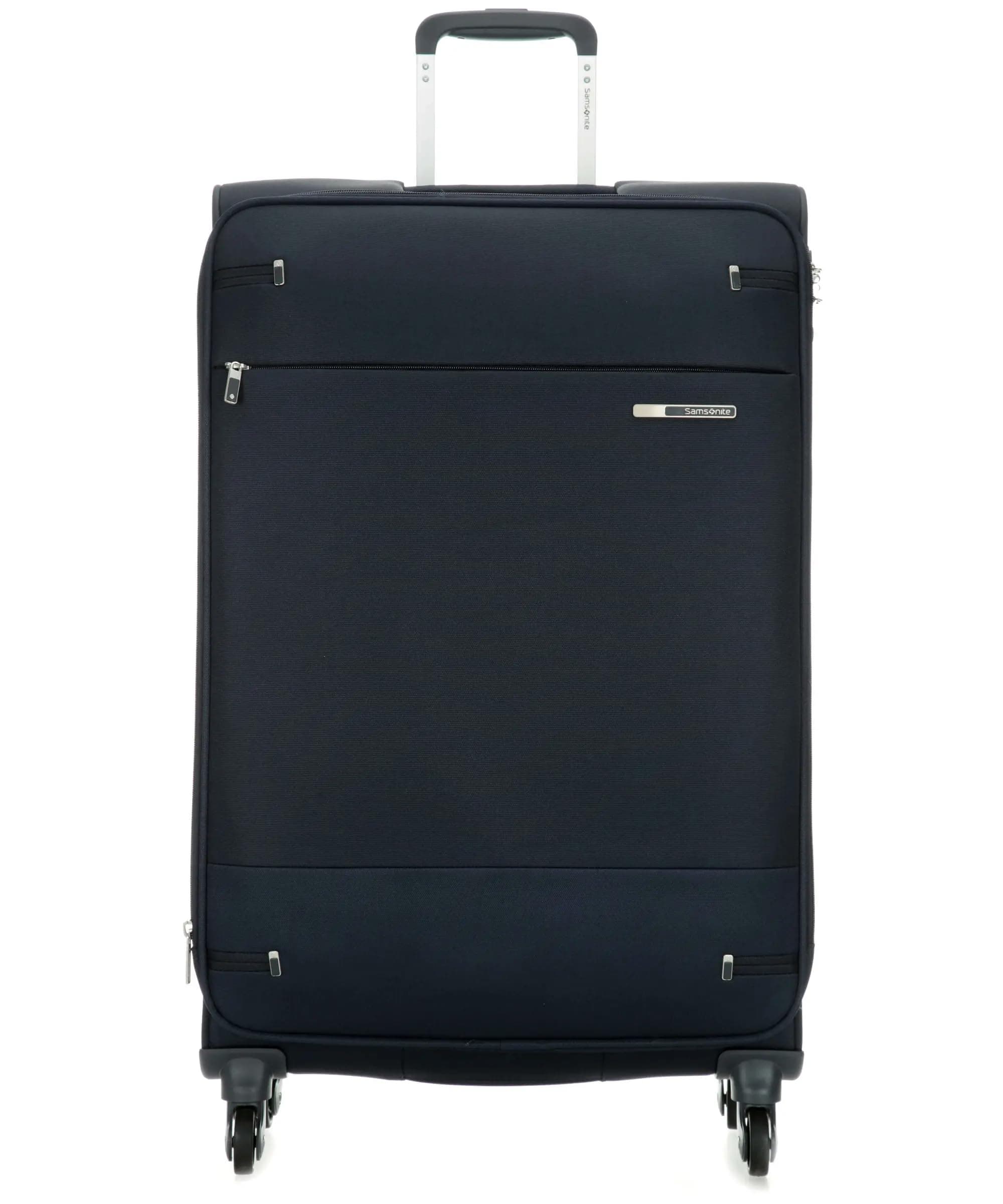 Samsonite Base Boost - Weichgepäck Koffer 66 cm Mittelgroß, Trolley Koffer mit 4 Rollen, TSA-Schloss, Leicht & Erweiterbar, 67.5 L, Blau (Navy Blue)