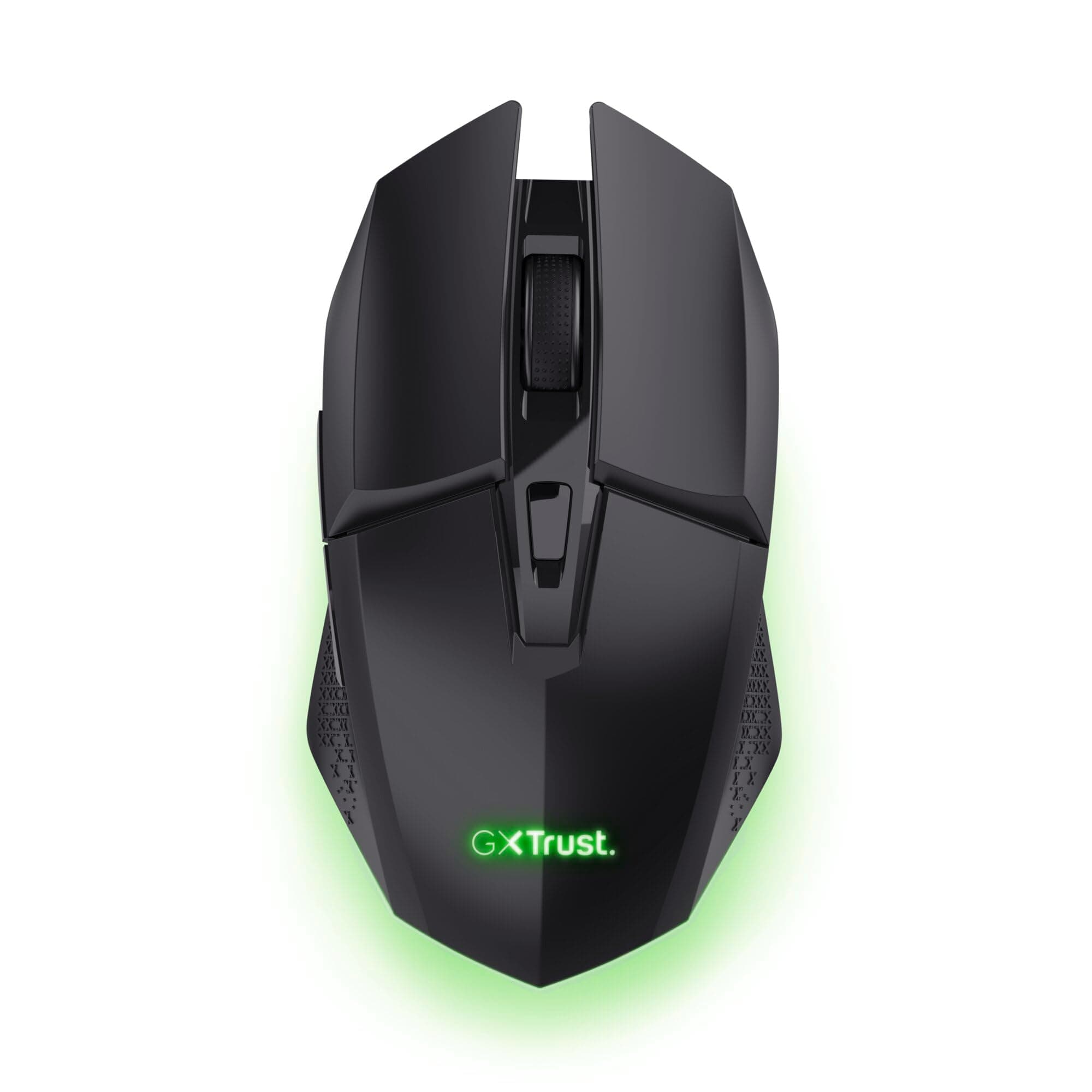 GXTrust 1108 Vylax Mouse Gaming Wireless Ricaricabile, 80 Ore di Autonomia, 800-4800 DPI, Illuminazione LED, Ricevitore USB Riponibile, 6 Pulsanti, Mouse Senza Fili RGB per Computer Laptop, Nero
