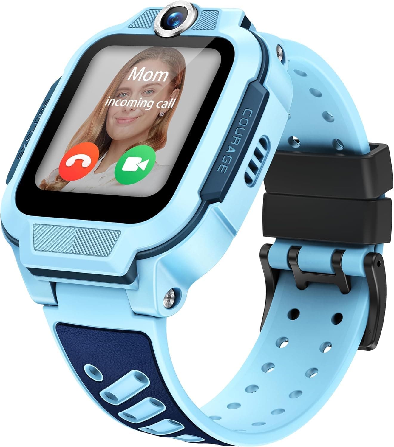 Montre Enfant imoo Z3, Montre connectée, Montre Traceur GPS, Appel vidéo HD bidir. et Vocal, contrôle Parental, Mode Classe, IPX8, SOS, écran Tactile 1,5",Meilleur Cadeau Petit (Bleu)