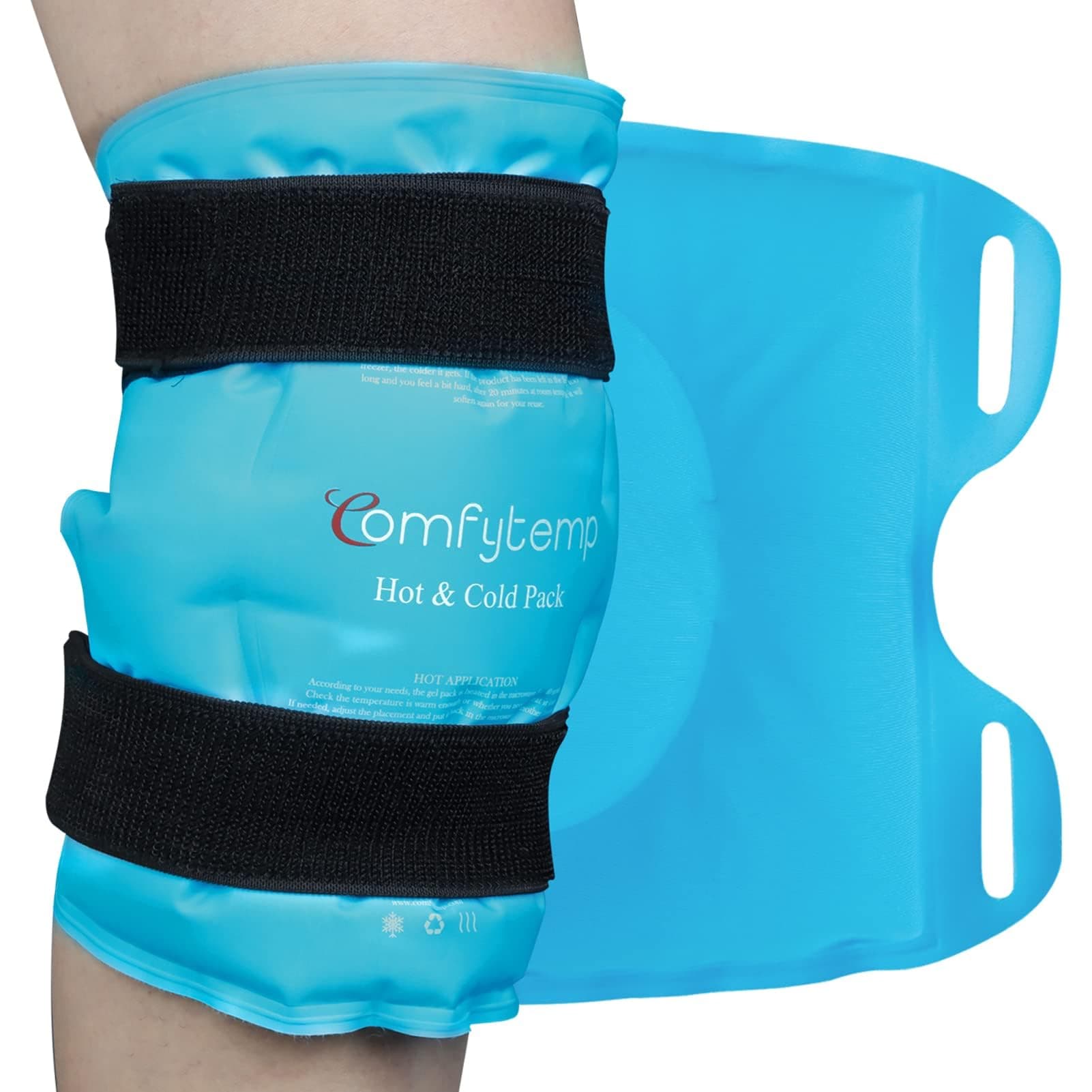 Comfytemp Bolsa de Hielo para Aliviar el Dolor de Rodilla, Terapia de Frío Caliente Reutilizable Gel Frio para Lesiones en La Rodilla, Hinchazón, Esguinces, Cirugía de Reemplazo, Hielo para Lesiones