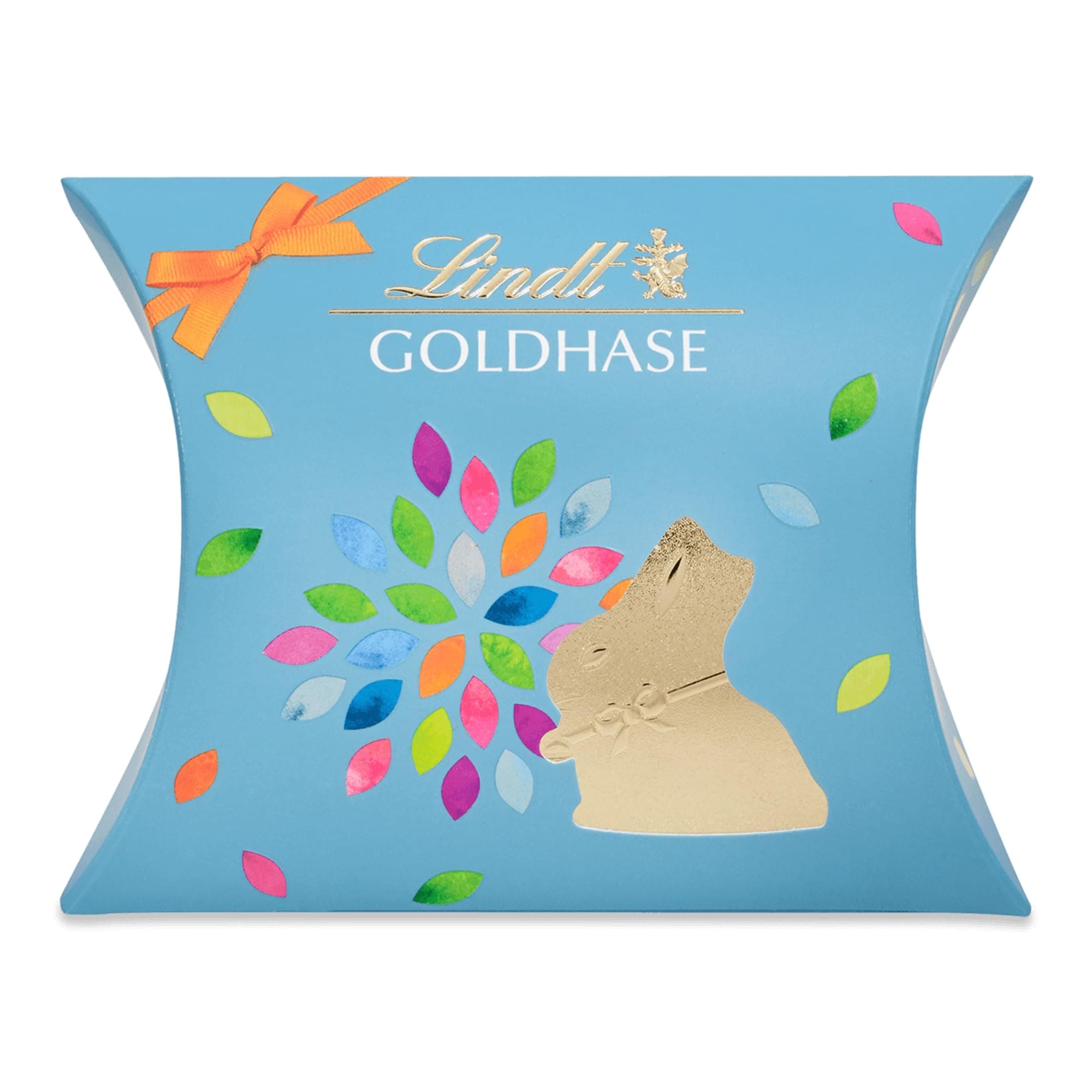 Lindt Schokolade | GOLDHASE Cut Out Kissenpackung | 39g | Edler Schokoladenhase aus Vollmilch-Schokolade mit dekorativem Cut-Out Design | Schokoladenhase | Oster-Geschenk für Familie & Freunde