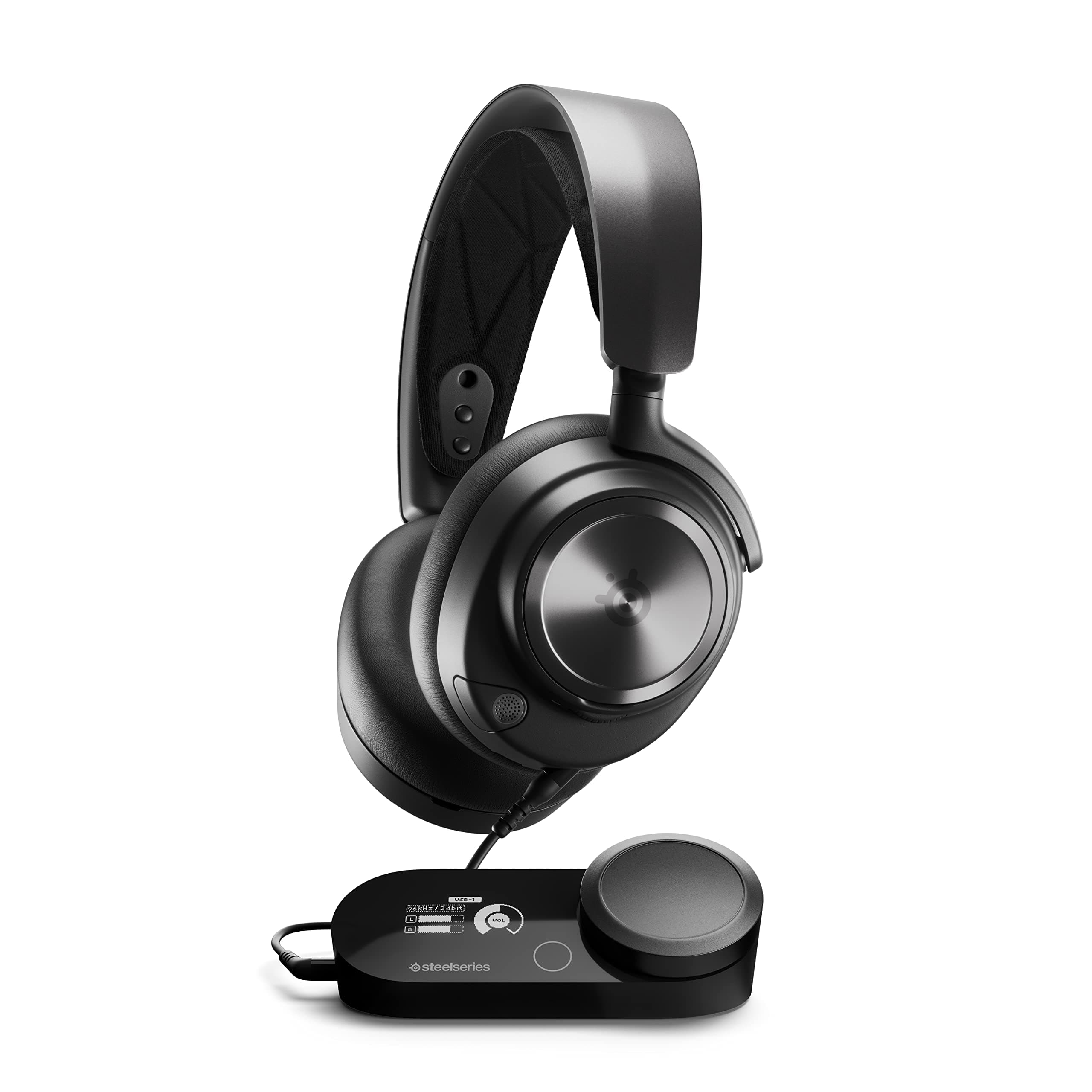 SteelSeries Arctis Nova Pro - Auriculares gaming multisistema - Audio alta res - Audio espacio 360° - GameDAC Gen 2 - Micro ClearCast Gen 2 - PC, PS5, PS4, Switch