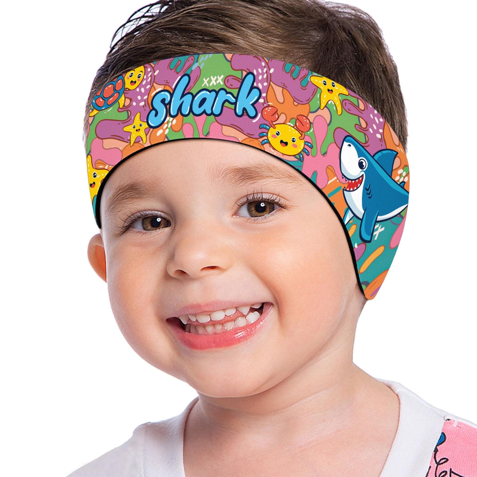 MoKo Schwimmen Stirnband, Neopren Schwimmband Ohrenband Wasserdichtes Kopfband Haarband mit Hohe Elastizität und Klettverschluss Ohrenschutz Band für Kinder