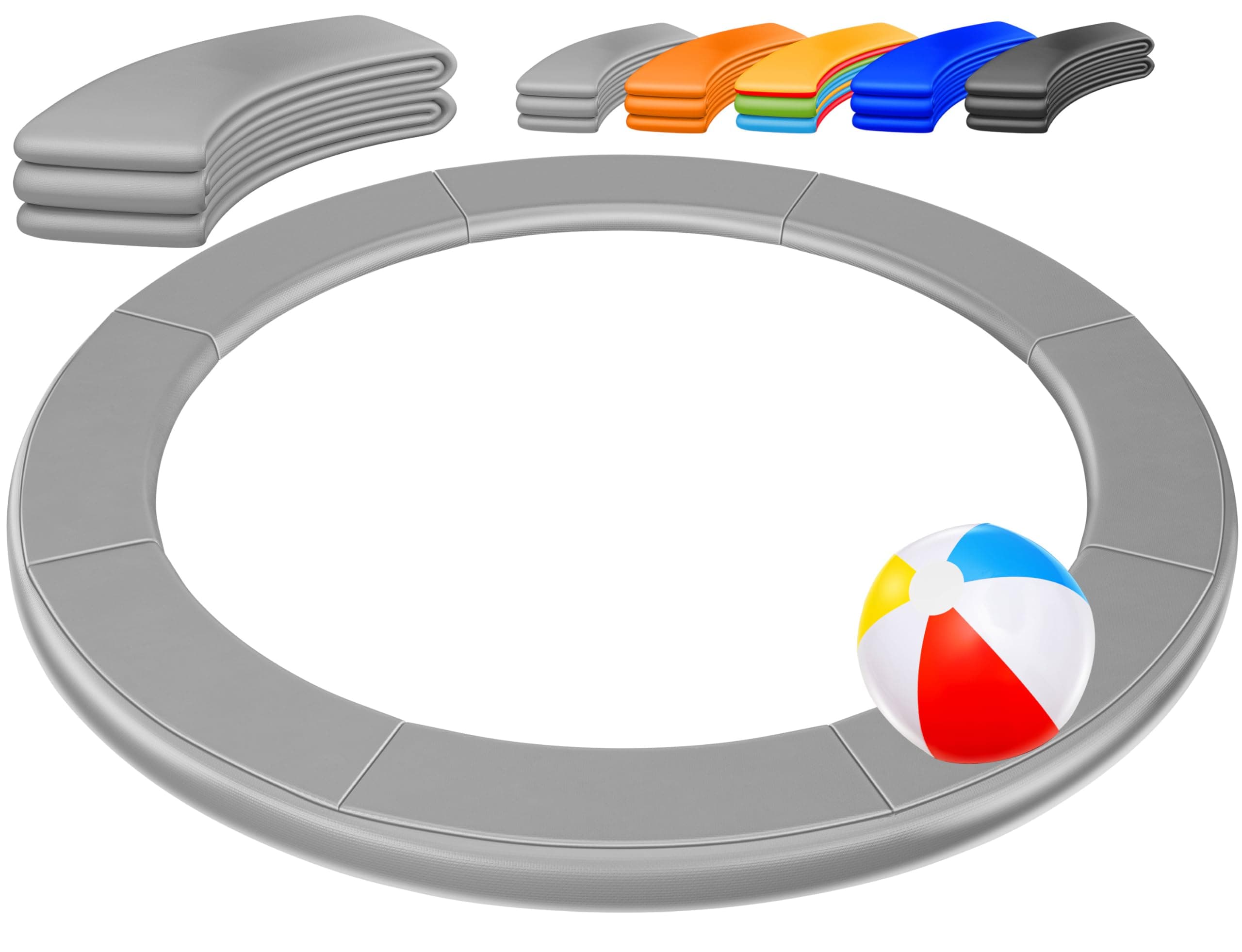 KESSER® - Trampolin Randabdeckung Ø 244, 305, 366, 426 cm, 30cm breit 100% UV-beständig reißfest Federabdeckung inkl. Beachball