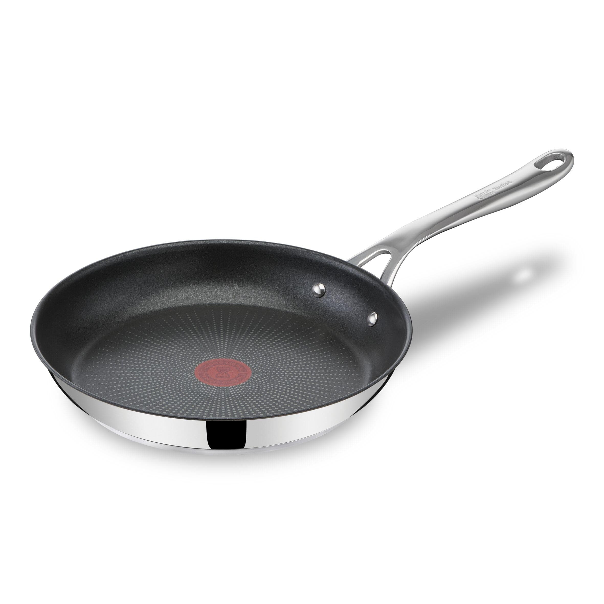 Tefal Jamie Oliver - Sartén 28 cm, Apto inducción, antiadherente, revestimiento titanio, Thermo-signal, apto lavavajillas y horno, acero inoxidable
