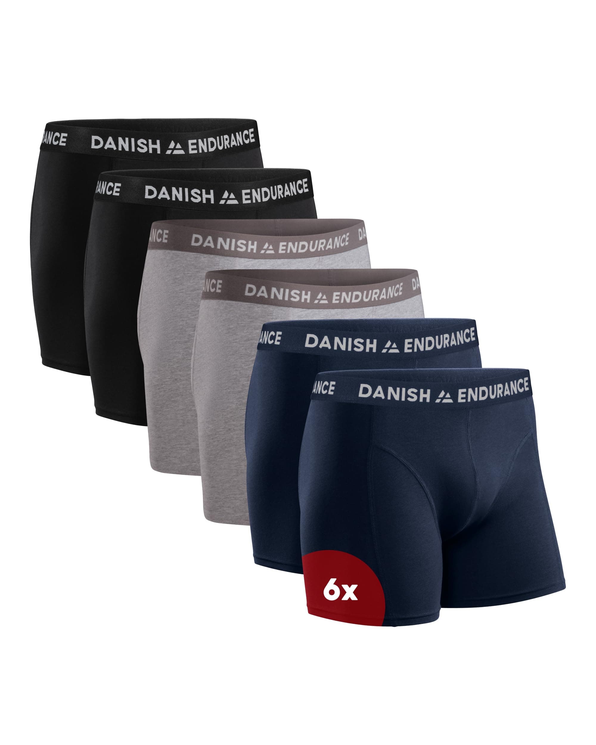 DANISH ENDURANCE Calzoncillos Hombre Boxer Algodon Premium, Pack de 6 - Ropa Hombre, Ropa Interior