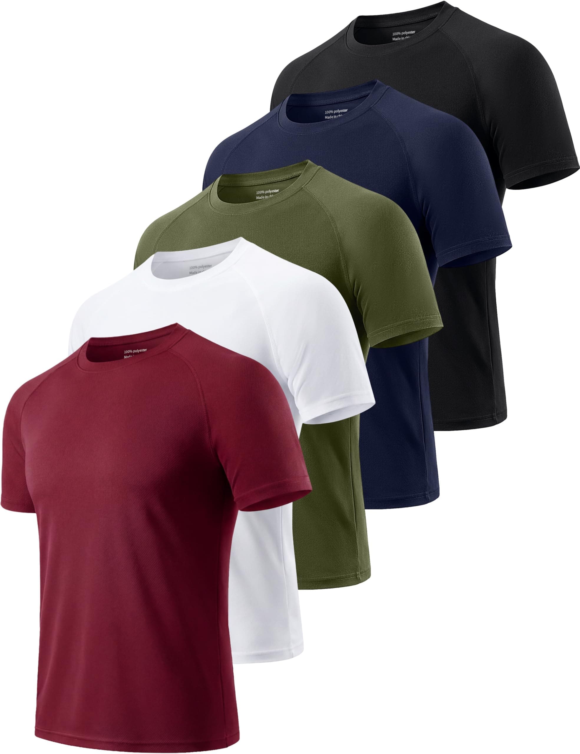Cimic 1, 3, 5 o 7 Piezas Camiseta Deporte Hombre, Camisetas Manga Corta Hombre, Secado Rápido Respirable para Running Gimnasio