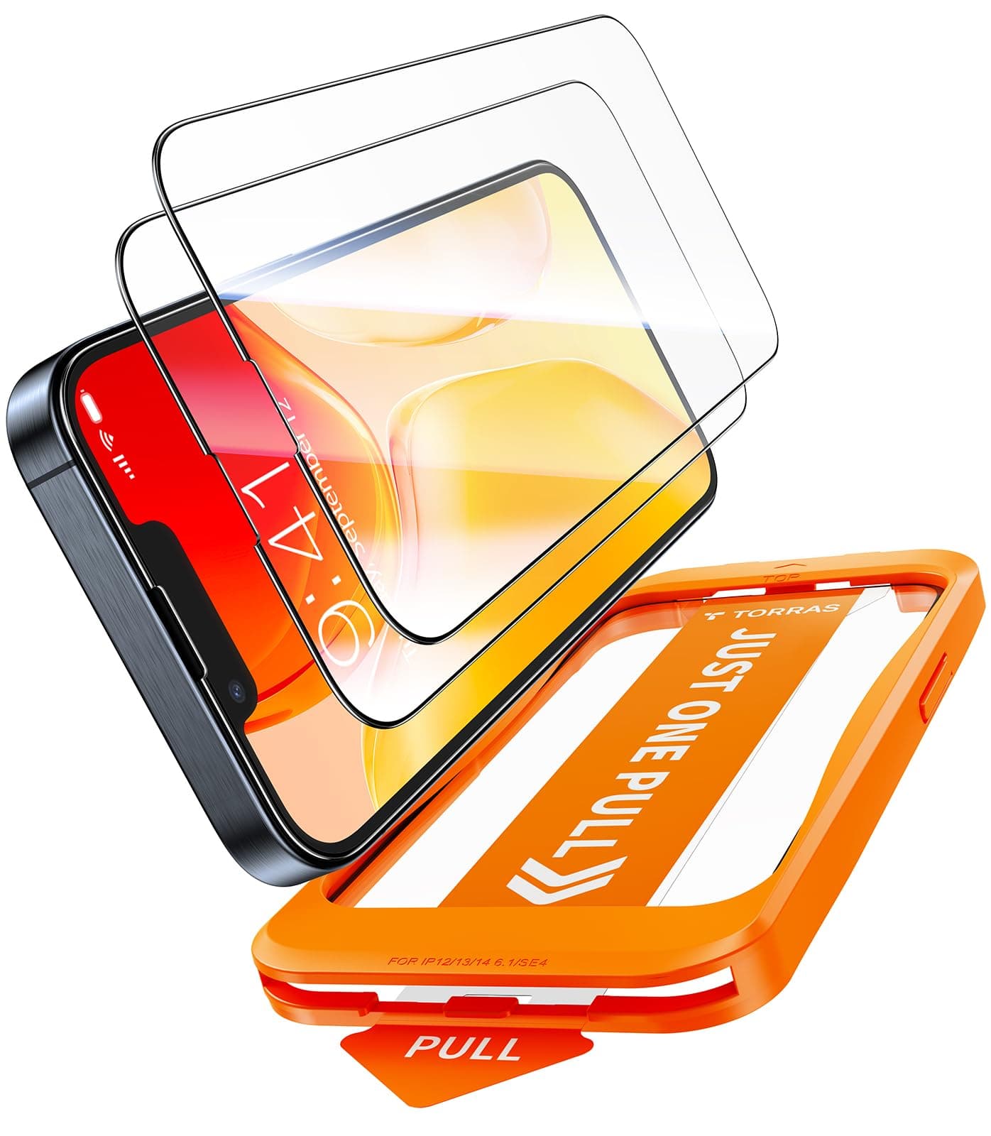 TORRAS für iPhone 17e/16e für Panzerglas [Full Screen] TOP Bructhsicherheit Folie für iPhone 16e/17e Schutzfolie 9H+ Schutzglas [Auto-Installation] Anti-Fingerabdruck, 2 Stück