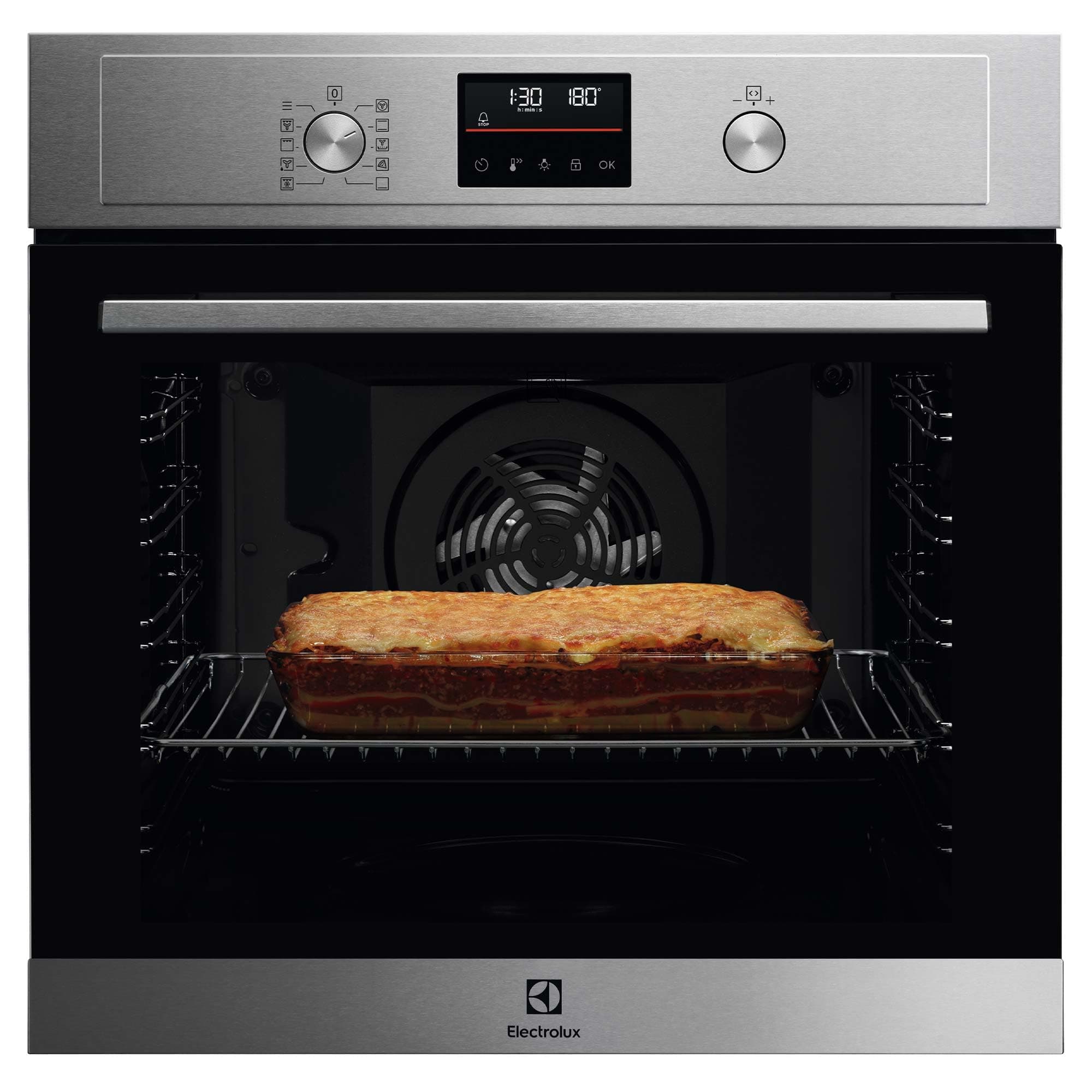 Electrolux Serie 500 EOF4P46X, Forno da Incasso Multifunzione, Capacità 72 L, Classe A+, SurroundCook, Pulizia Pirolitica, 589x594x569 mm, Acciaio Inox Antimpronta