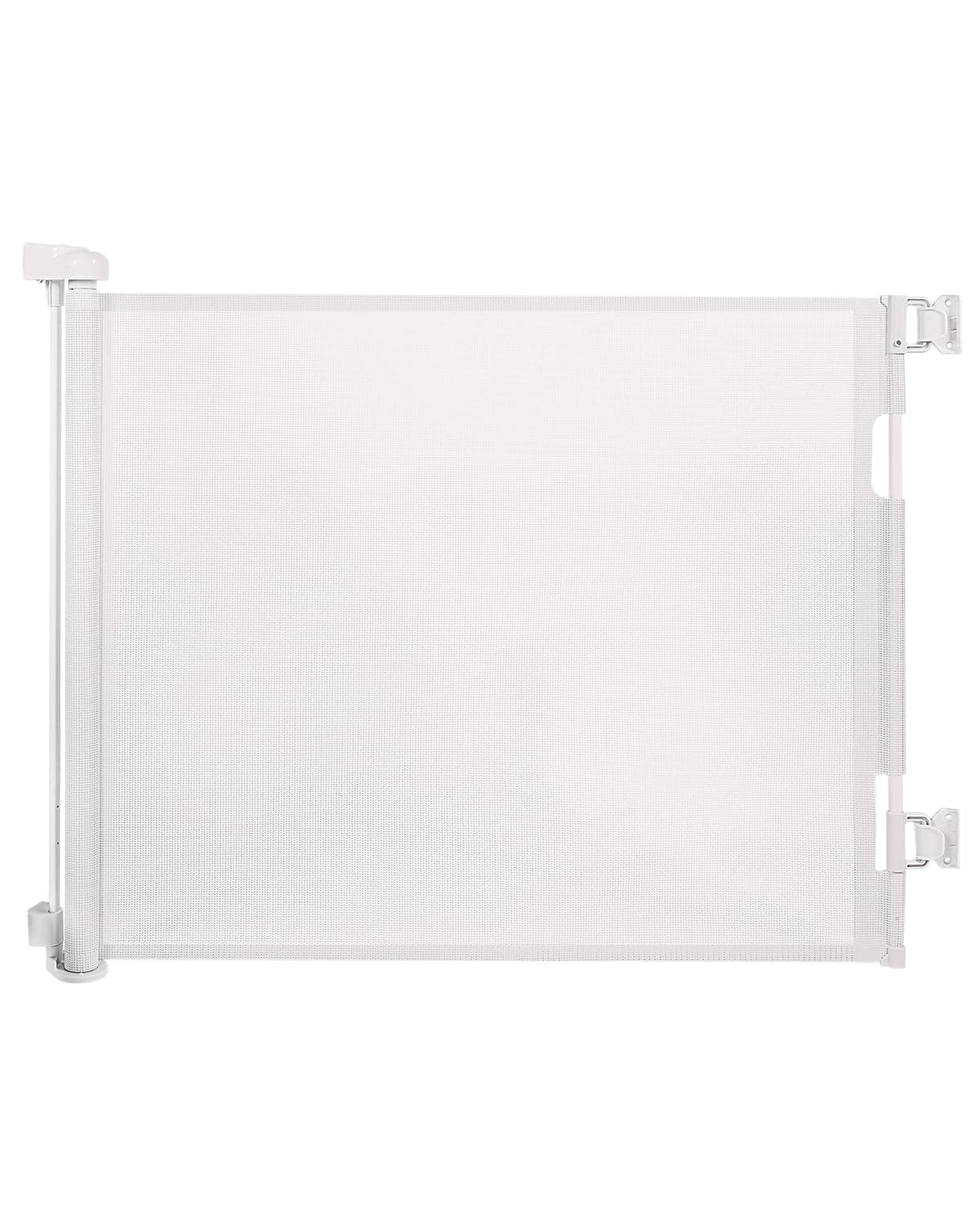 Barrière de Sécurité Rétractable pour Bébé et Animaux Chiens, Extensible de 0-140cm, Porte de Sécurité pour Escaliers, Couloirs et Portes – Utilisation Intérieure et Extérieure blanc