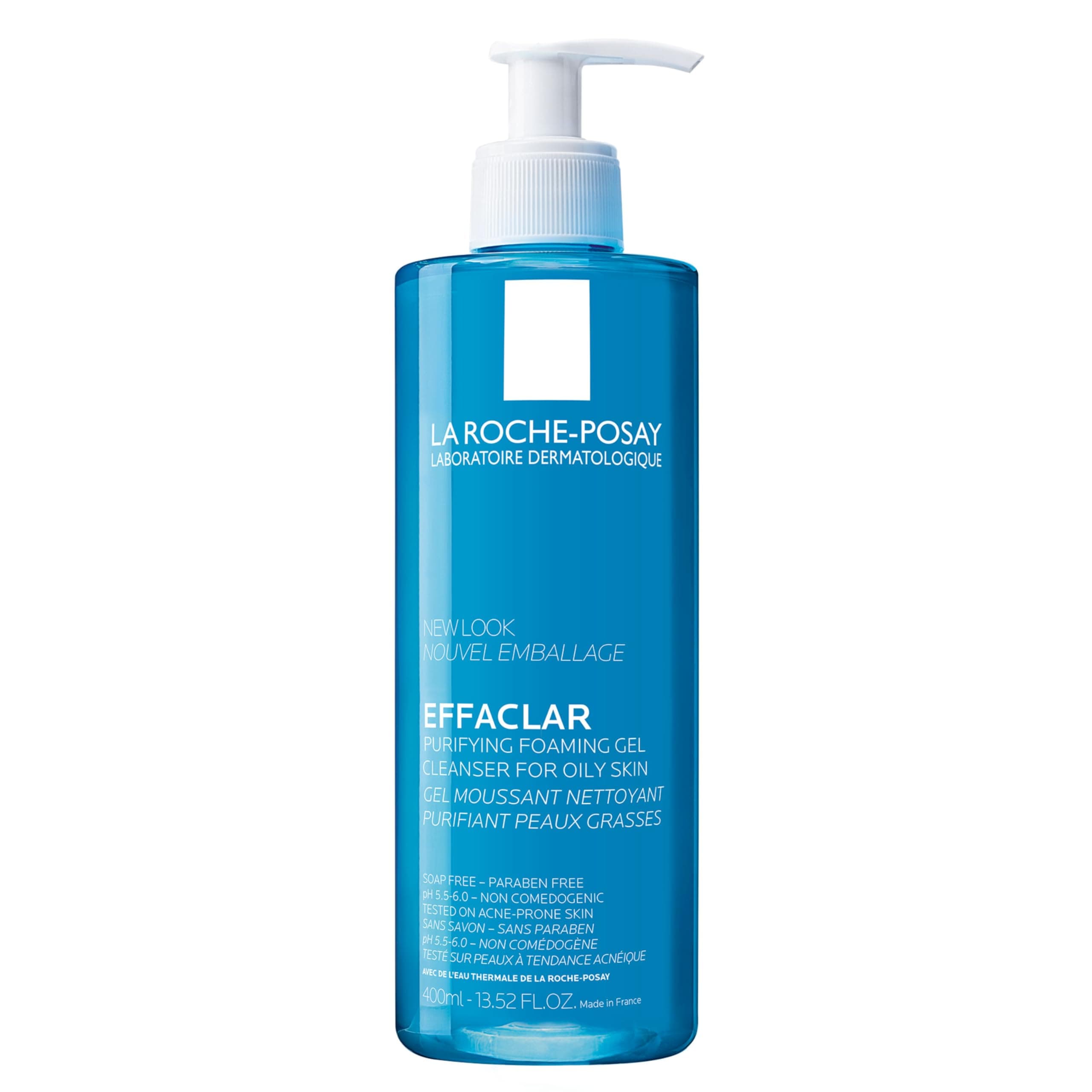 La Roche Posay - Gel Limpiador, Para Pieles Grasas con Tendencia Acneica, Purificante, Anti-Impurezas, Limpia Suavemente y Calma, Fórmula sin Jabón, Effaclar +M