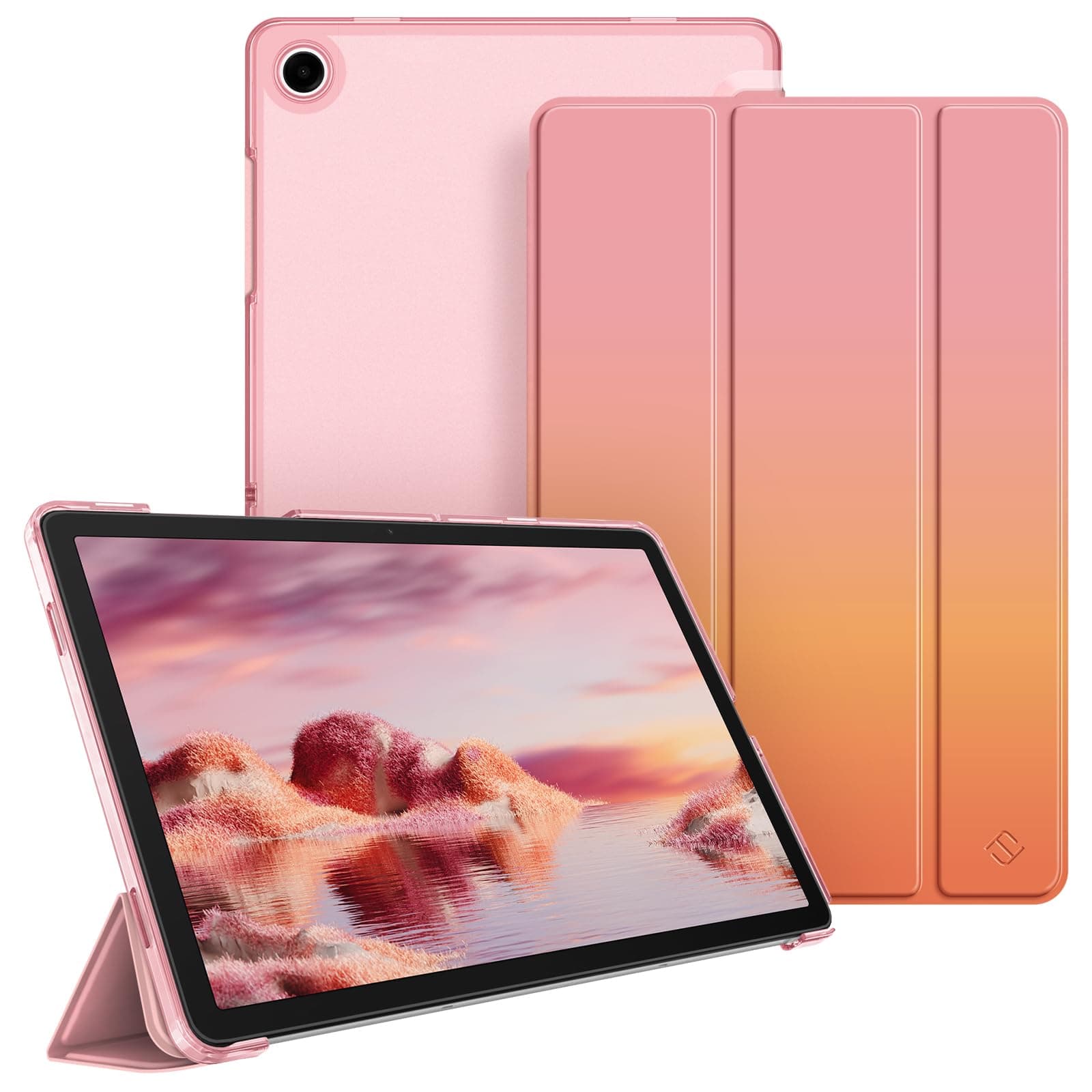 Fintie Hülle für Samsung Galaxy Tab A11+ Plus 11" 2025 / Tab A9+ Plus 11 Zoll 2023 Tablet, Ultradünn Schutzhülle mit Translucent Rückseite Cover, Sonnenuntergang