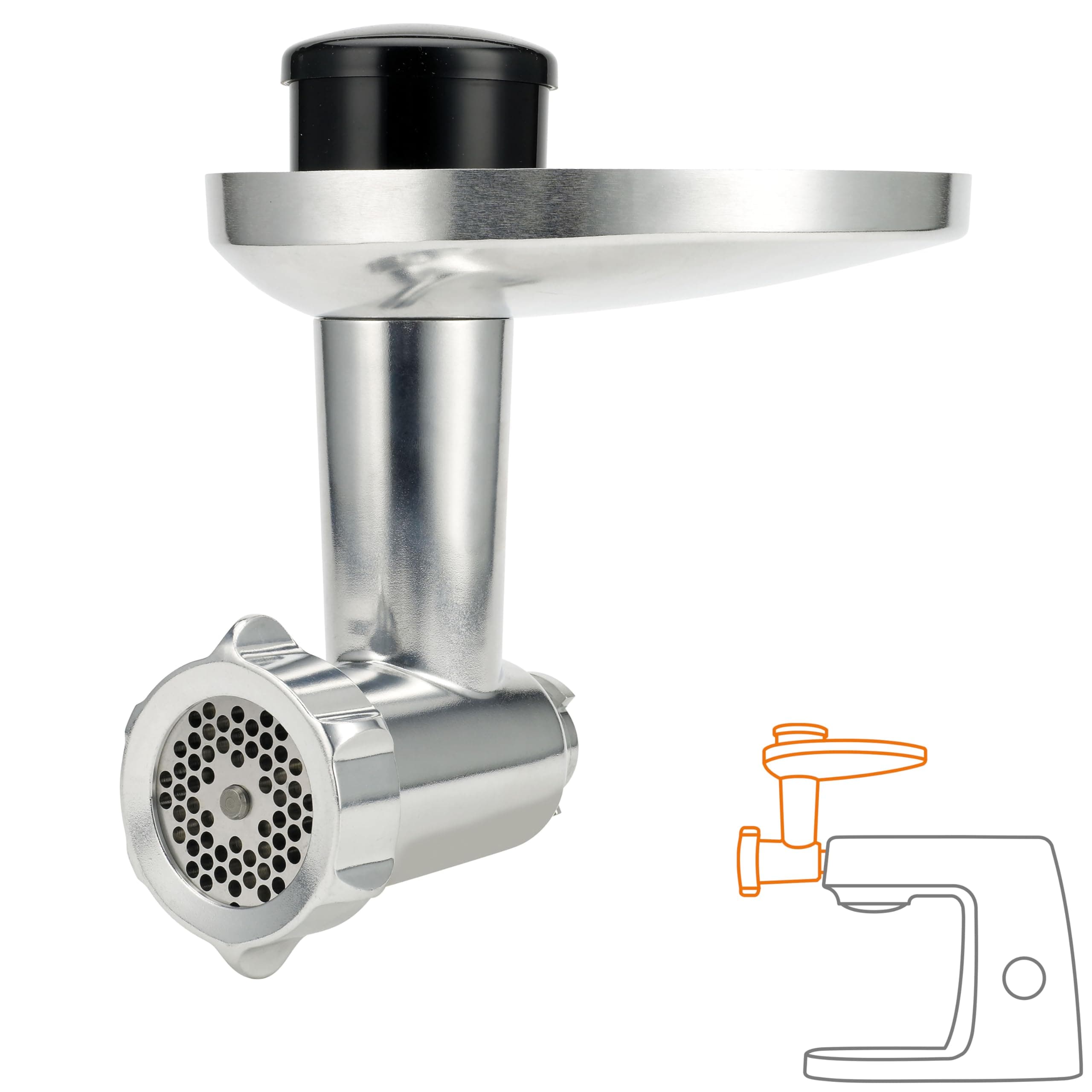 Kenwood Fleischwolf KAX950ME, Zubehör für Kenwood Küchenmaschinen, Silber