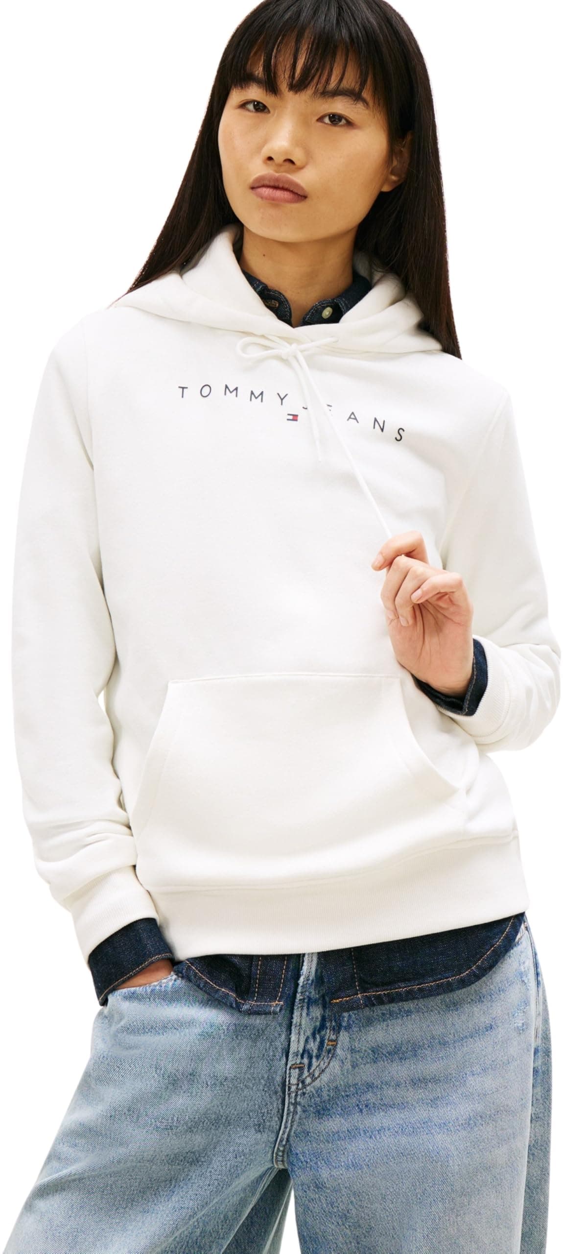 Tommy Jeans Sweat à Capuche Femme Tonal Linear avec Capuche