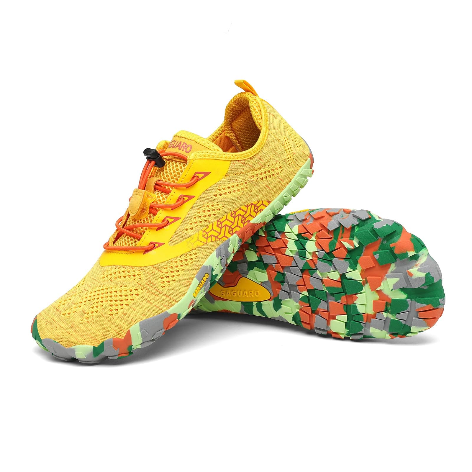 SAGUARO Unisex Barfußschuhe Outdoor Barfuss Traillaufschuhe Zehenschuhe mit Zero-Drop Solhe Gr.36-48