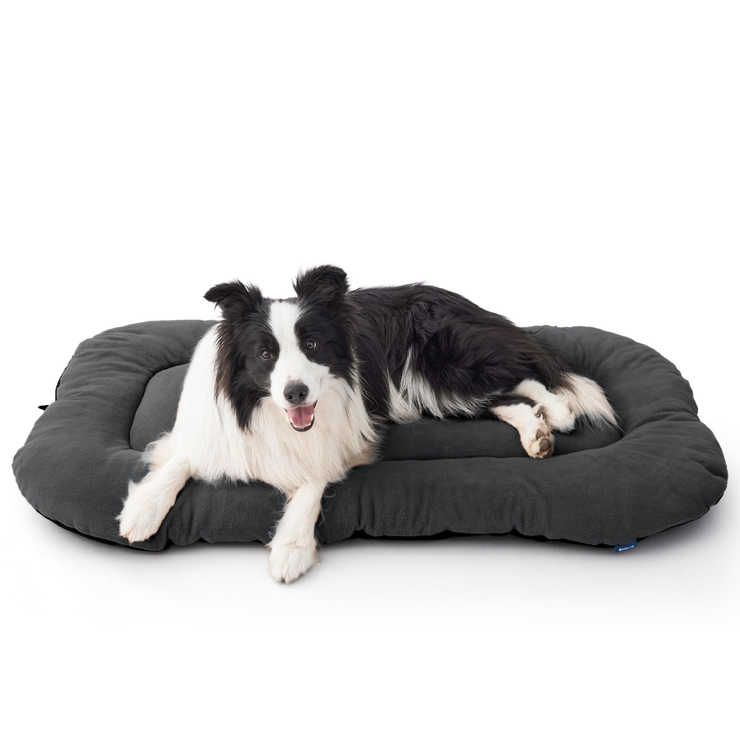 BEDSURE waschbar Hundekissen für Grosse Hunde - dünne Hundebette mittelgroße und Grosse Hunde, weiche und Bequeme Hundematte mit Rutschfester Unterseite- 104x69 cm,Dunkelgrau