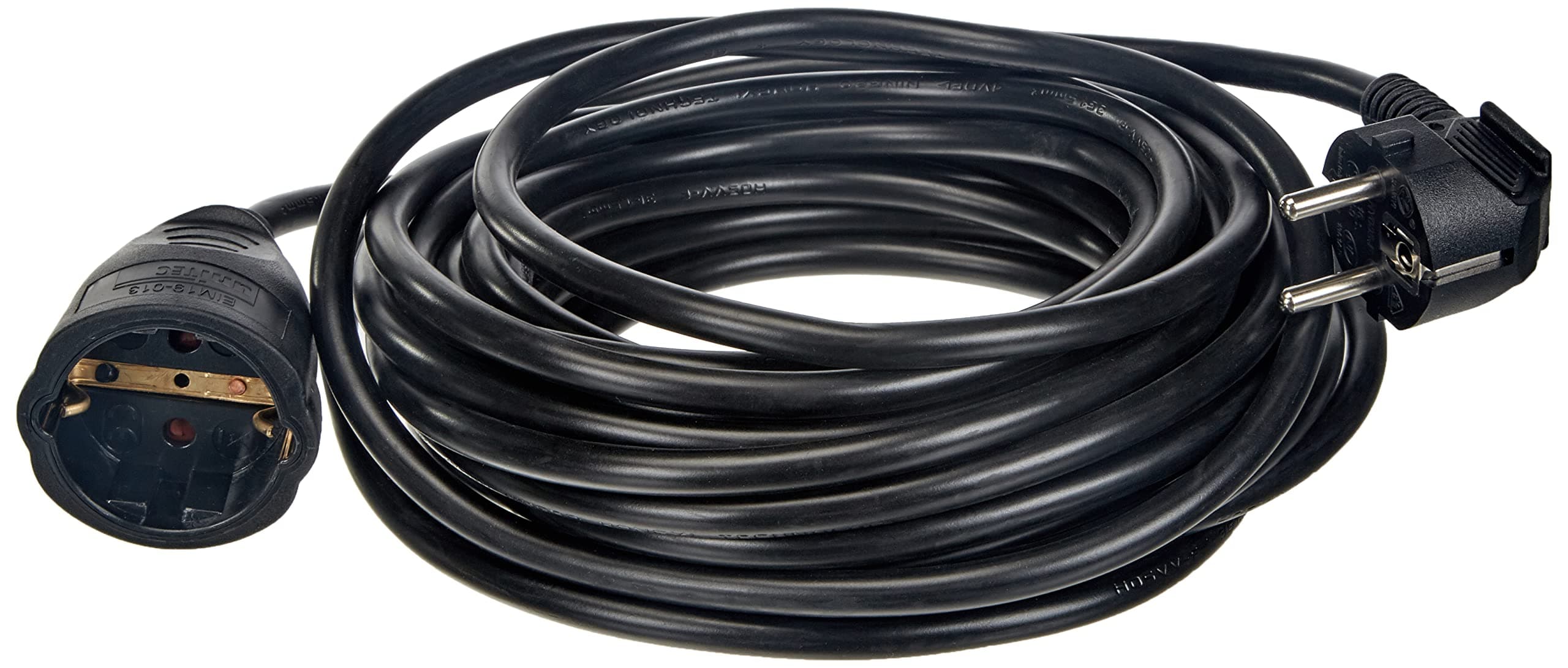 UNITEC Schuko-Verlängerung H05VV-F3G1,5mm², IP 20, 10m, schwarz